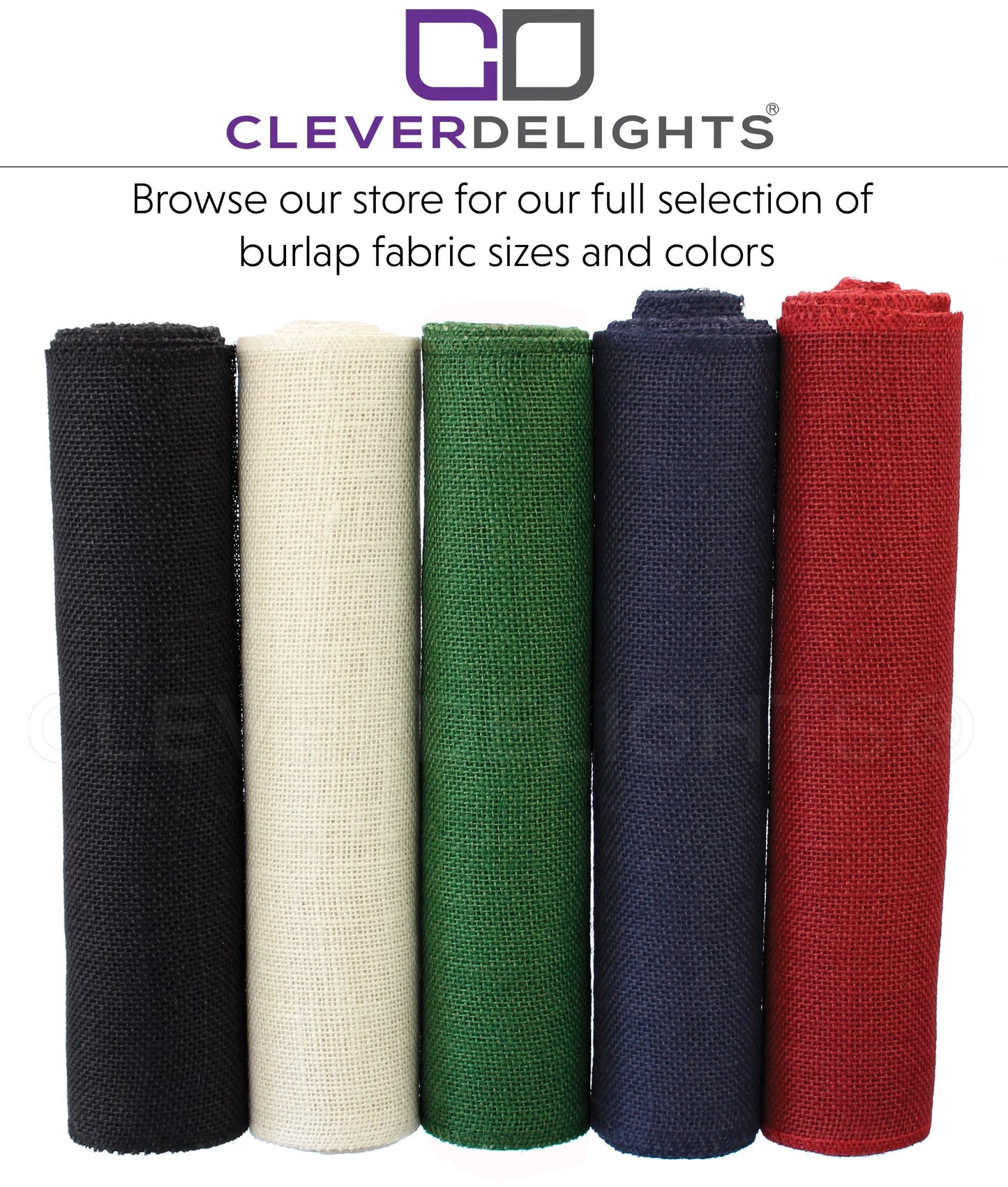 CleverDelights 12" Green Burlap Roll - Finished Edges - 5 Yards - Jute Burlap Fabric