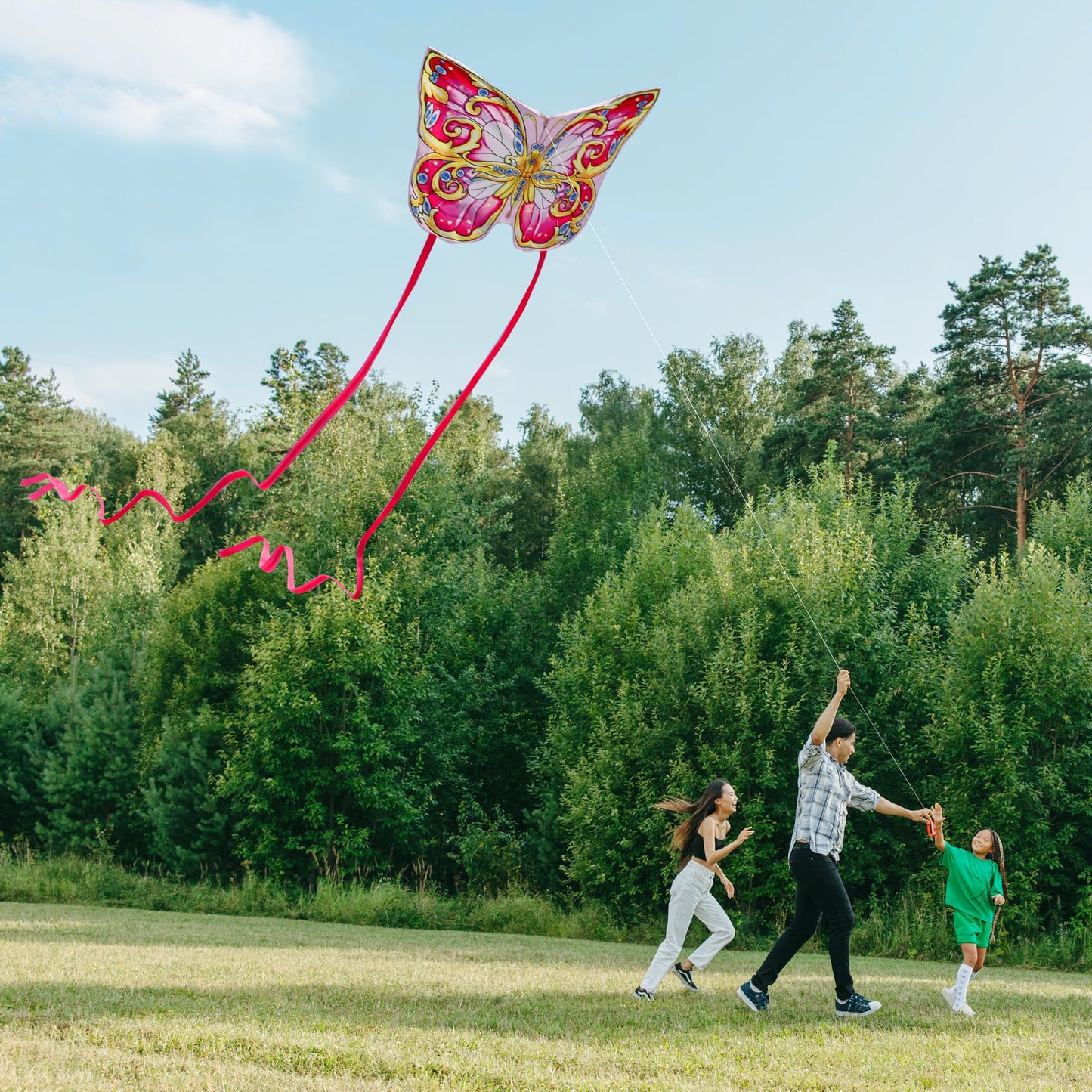 Xida Butterfly Kites for Kids & Adults, Extremly Easy to Fly, Large Kites for Adults, Single Line Kite for Beach Trip, with 200 FT String Handle, Beginners Kite for Kids Ages 4-8