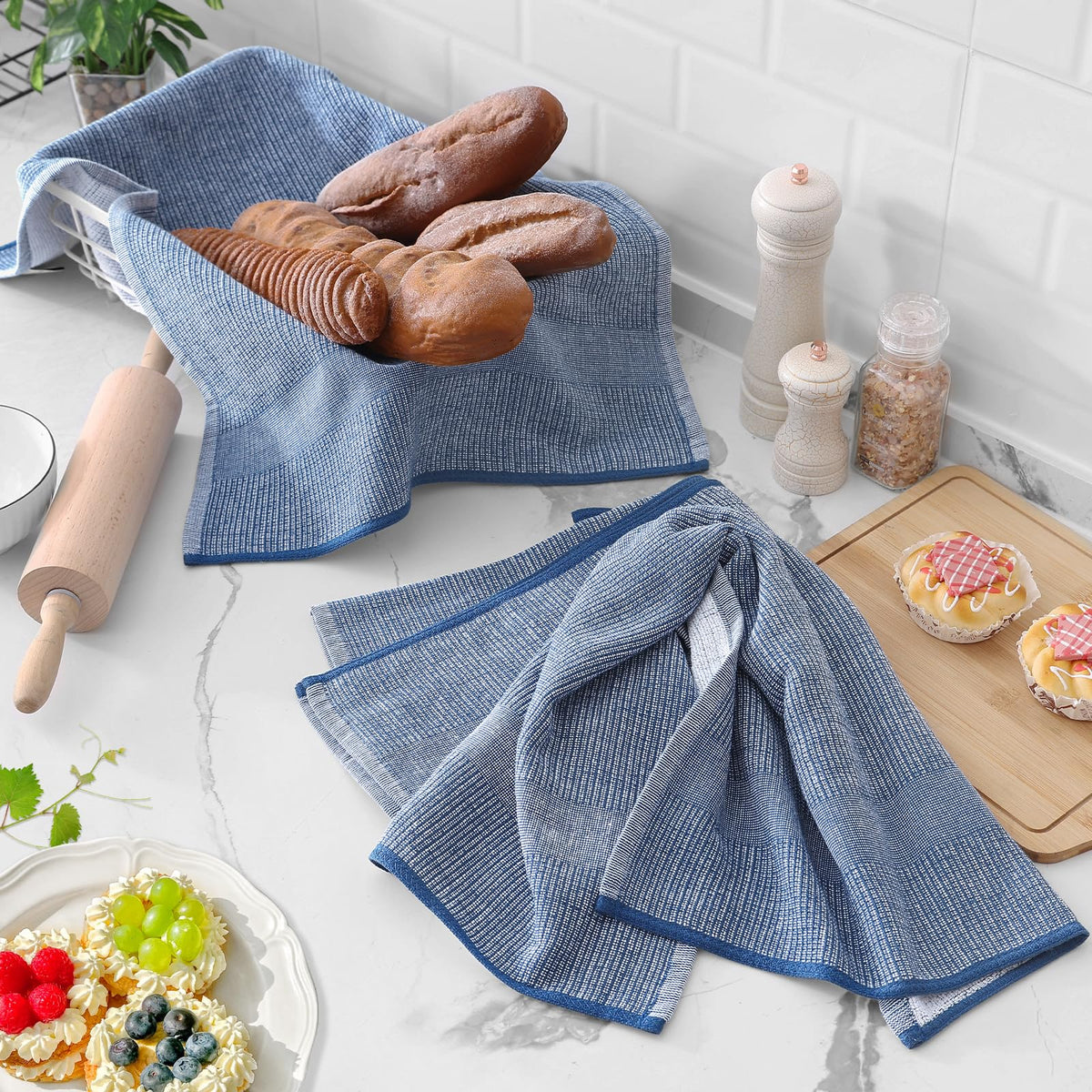 380 GSM Cotton Premium Kitchen Towels 3 Pack (3 Count)