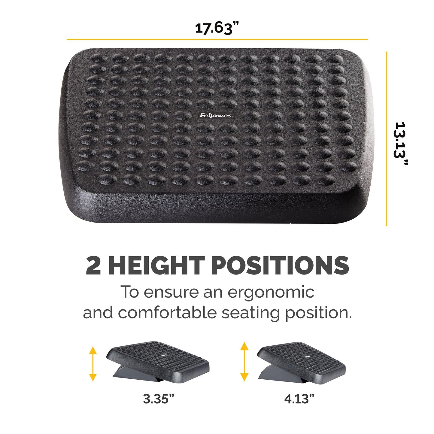 Fellowes 48121 Standard Foot Rest, Graphite