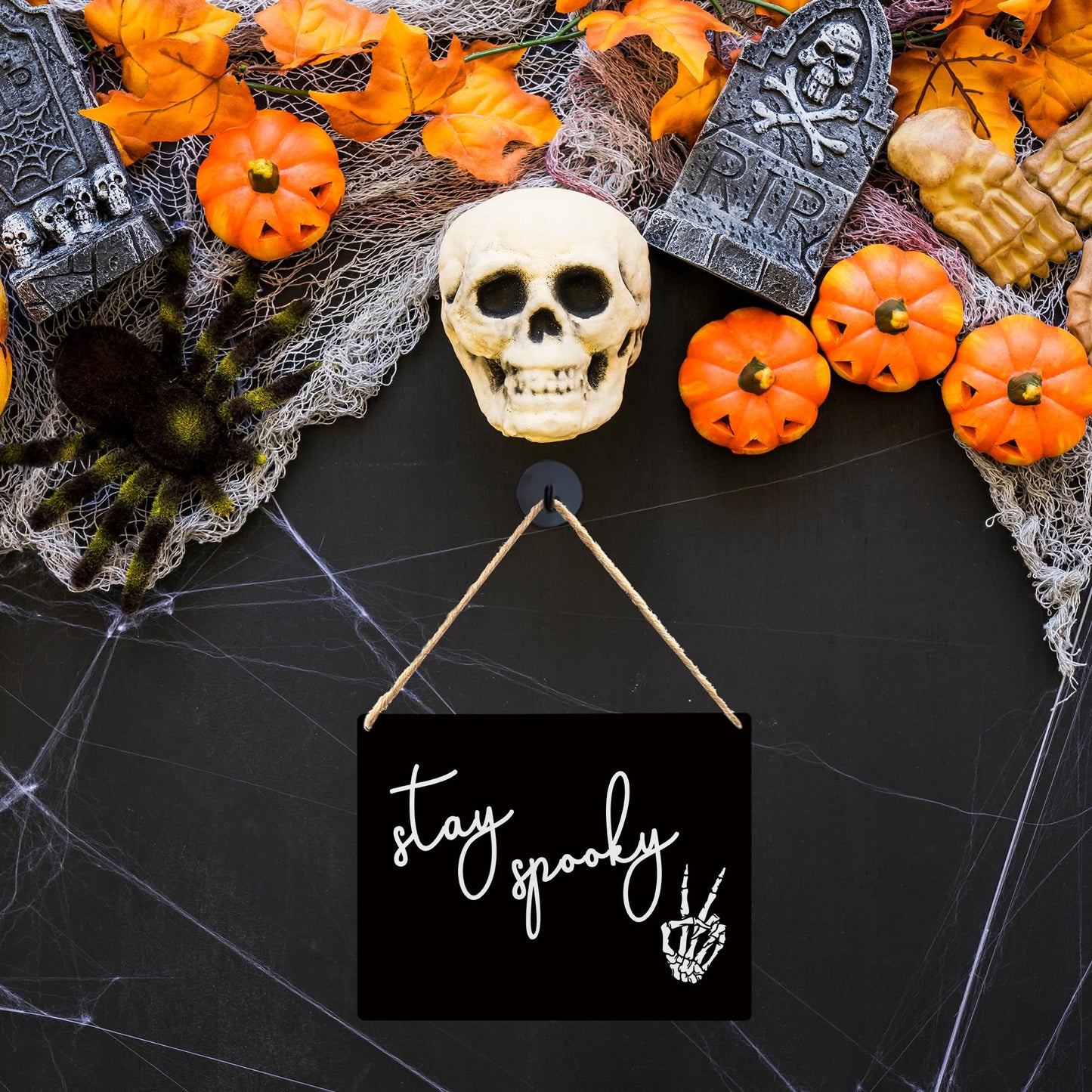 Lacosu Wall Pediments Spooky Sign,Spooky Wall Decor,Halloween Signs,Gothic Decor,Halloween Wall Decor,10x8 Inches