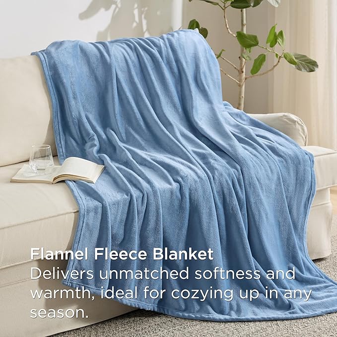 Bedsure Twin Comforter Set Navy Blue, 6 Pieces Prewashed Twin Size Bed in a Bag with Soft Fleece Bed Blanket, Down Alternative Bedding Set for All Seasons, Sheets, Pillowcase & Sham