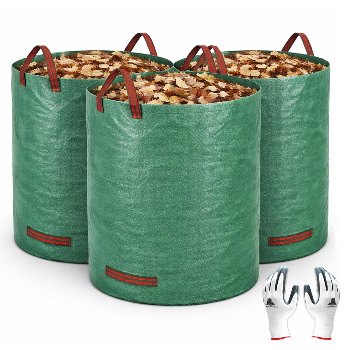 3 Pack 72 Gallon Garden Waste Bags Reusable Heavy Duty (3 Count)