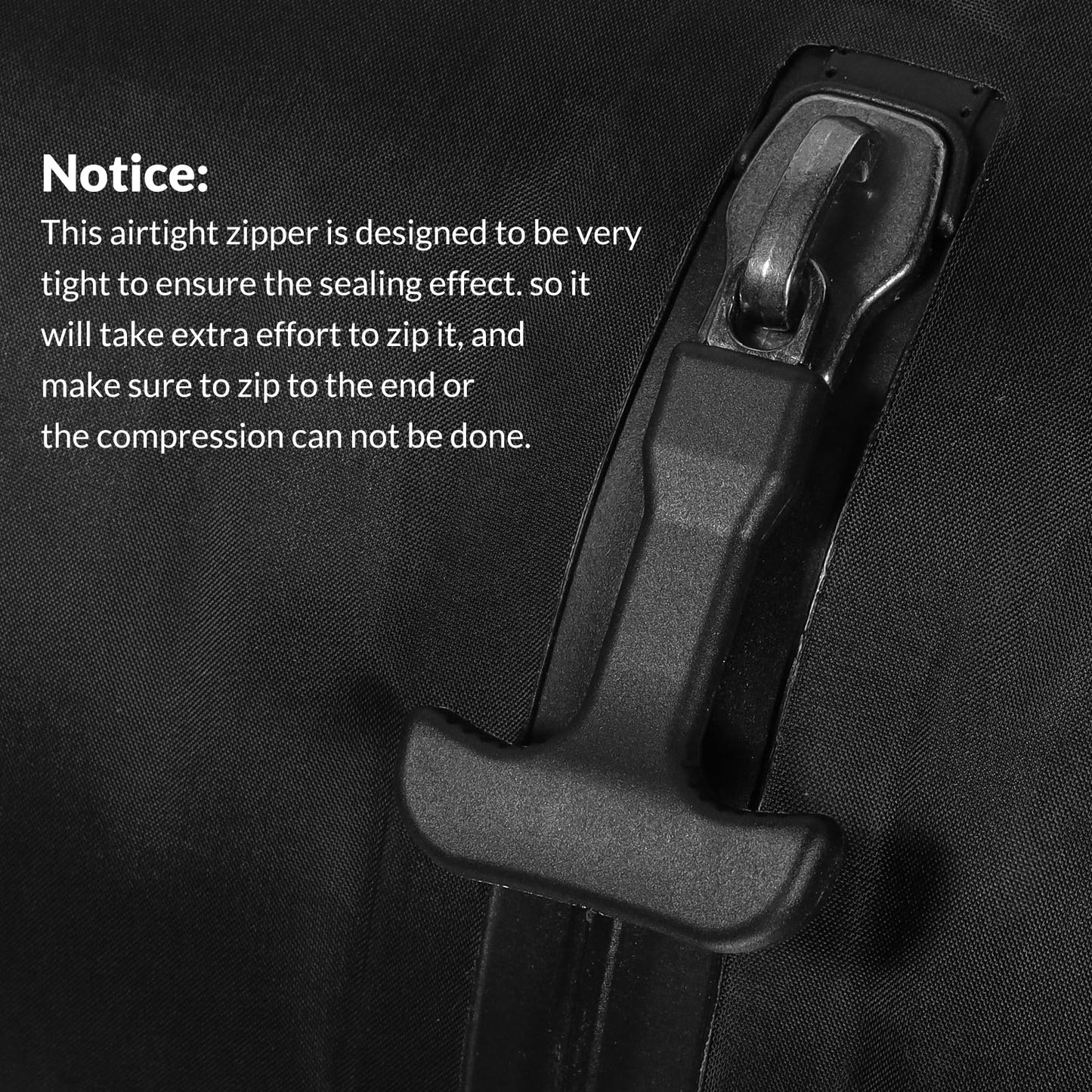 Reusable TPU Travel Vacuum Compression Bags - Waterproof Space Saver Bags for Luggage, Suitcase, Backpack, Storage Organizer (No Pump Required, 2 Pack, Black)