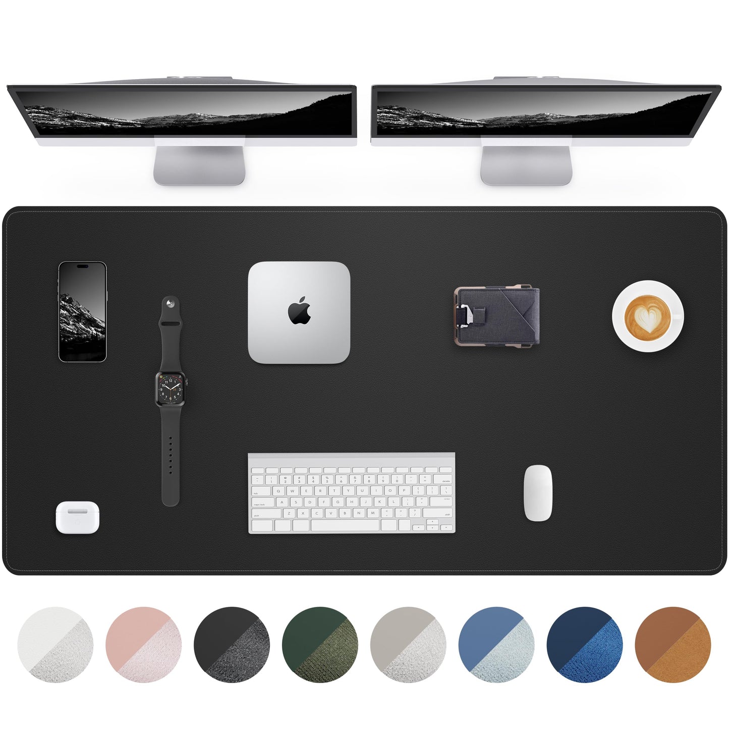 Extra Large Desk Mat - 63"x 17" Non-Slip Office Desk Pad, Oversized Mouse Pad for Home & Work, Waterproof Desk Protector for Keyboard & Mouse (Black)