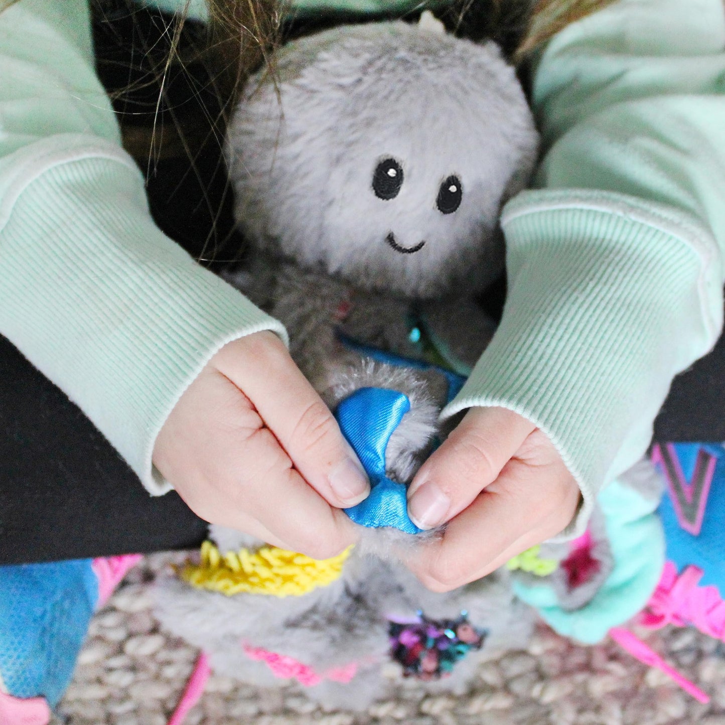 MEAVIA Mini Sensory Octopus Plush Toy, Travel-Size Fidget Plush for Special Needs and Sensory Fun