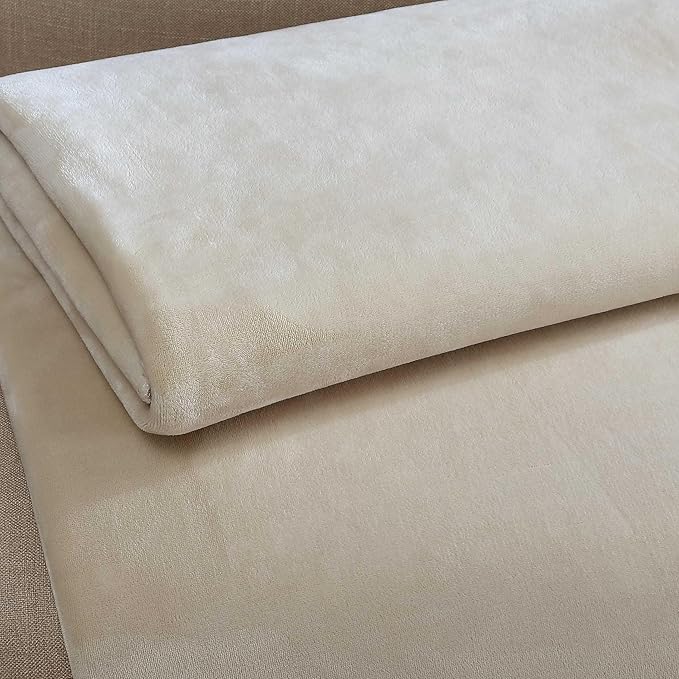 Calvin Klein - Queen Blanket, Super Soft Plush Bedding, Luxury Bed Blanket, Oeko-Tex Certified (Modern Reversible Solid Light Beige, Queen)