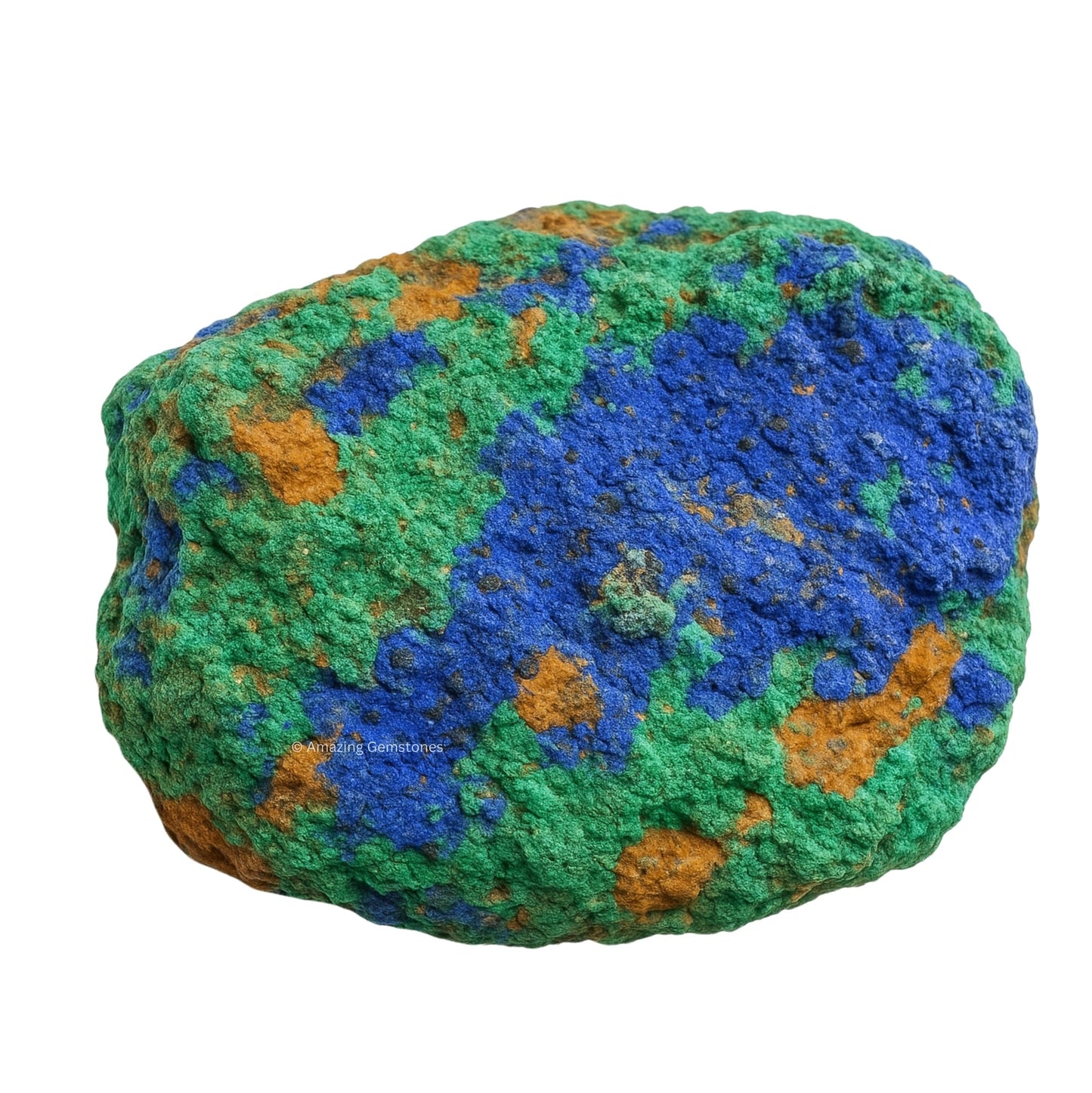 Amazing Gemstone Azurite Malachite Crystals & Healing Stones - Premium Semi Precious Gem Stones for Spiritual Growth - Healing Crystals Geode Clusters for Meditation, Chakra Balance & Energy (M)