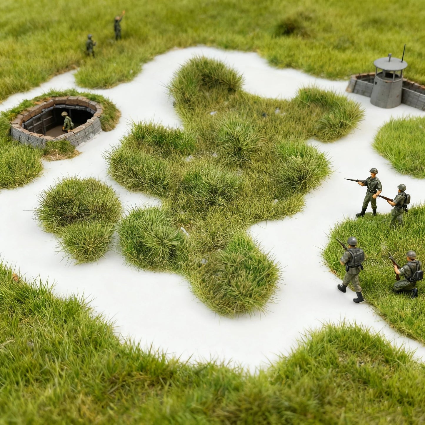 gdeplok Static Grass Mat, Pre-Glued Realistic Model Turf Sheets for Train Scenery, Railway Landscape, Architectural Models, Diorama Terrain, Wargaming & DIY Garden Displays (Autumn Green)
