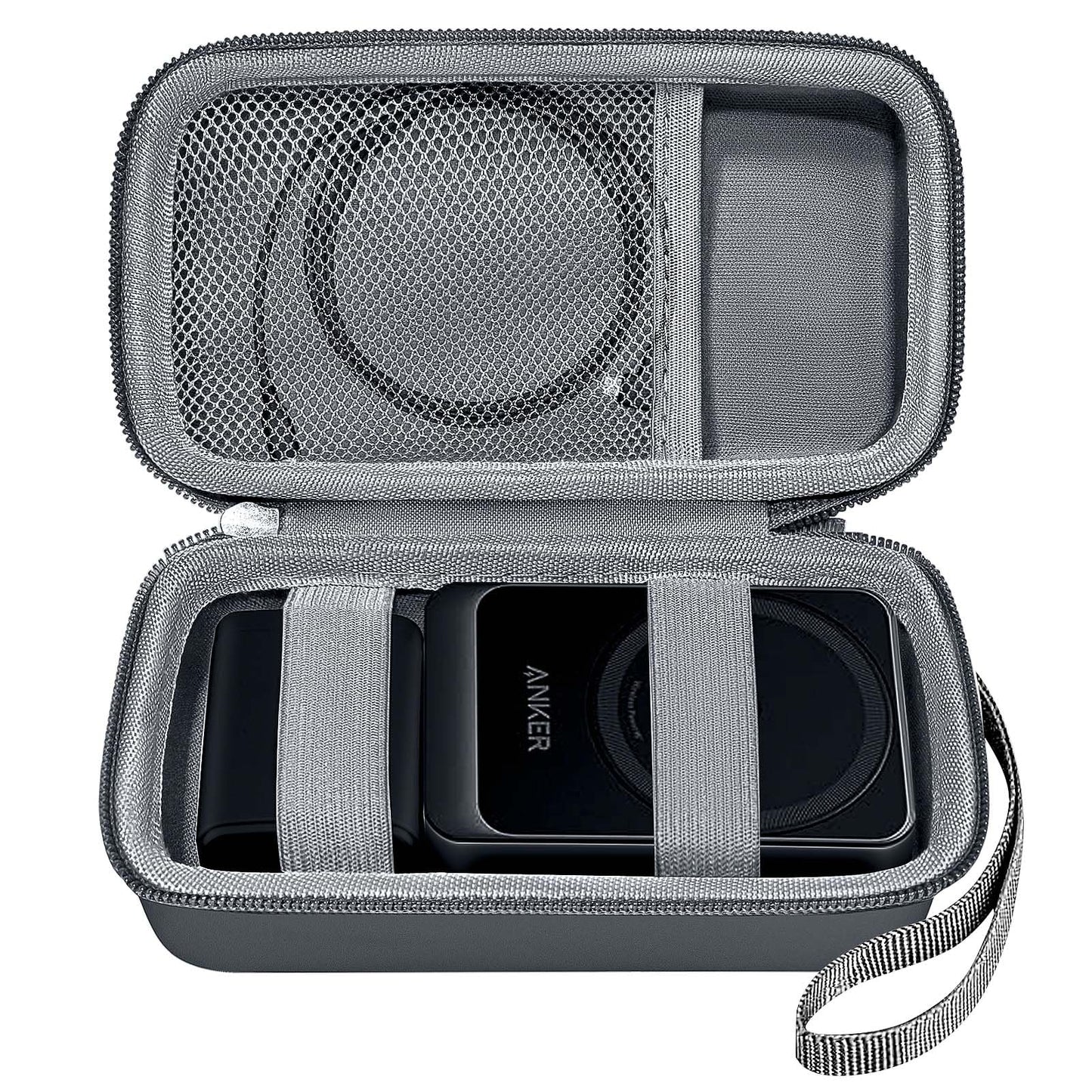 Case for Anker MagGo 3-in-1 Charging Station Qi2 Certified 15W MagSafe, Foldable Magnetic Wireless Stand Holder for Apple Watch USB-C Charger Cable, Portable Travel Storage Bag for Essentials, Black