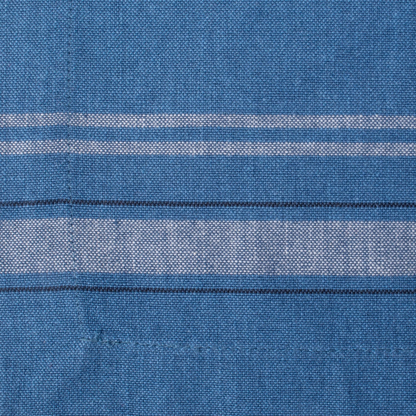 DII French Stripe Tabletop Collection Farmhouse Style Dining Table Linen Placemat Set, 13x19, Blue Chambray, 6 Piece