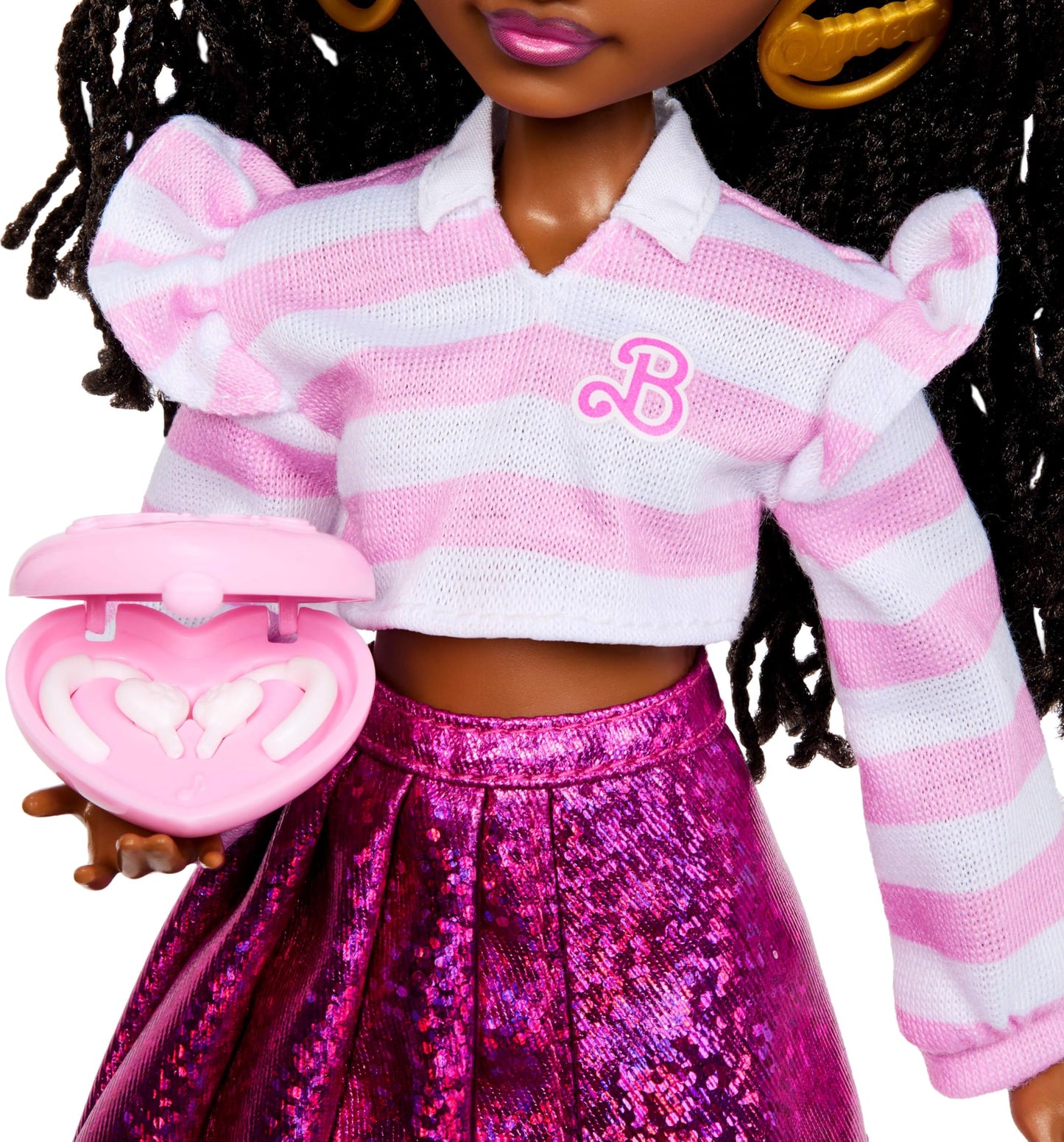 Barbie Dream Besties Brooklyn” Fashion Doll & Accessories, Posable with Brunette Hair & Dance-Themed Toy Pieces