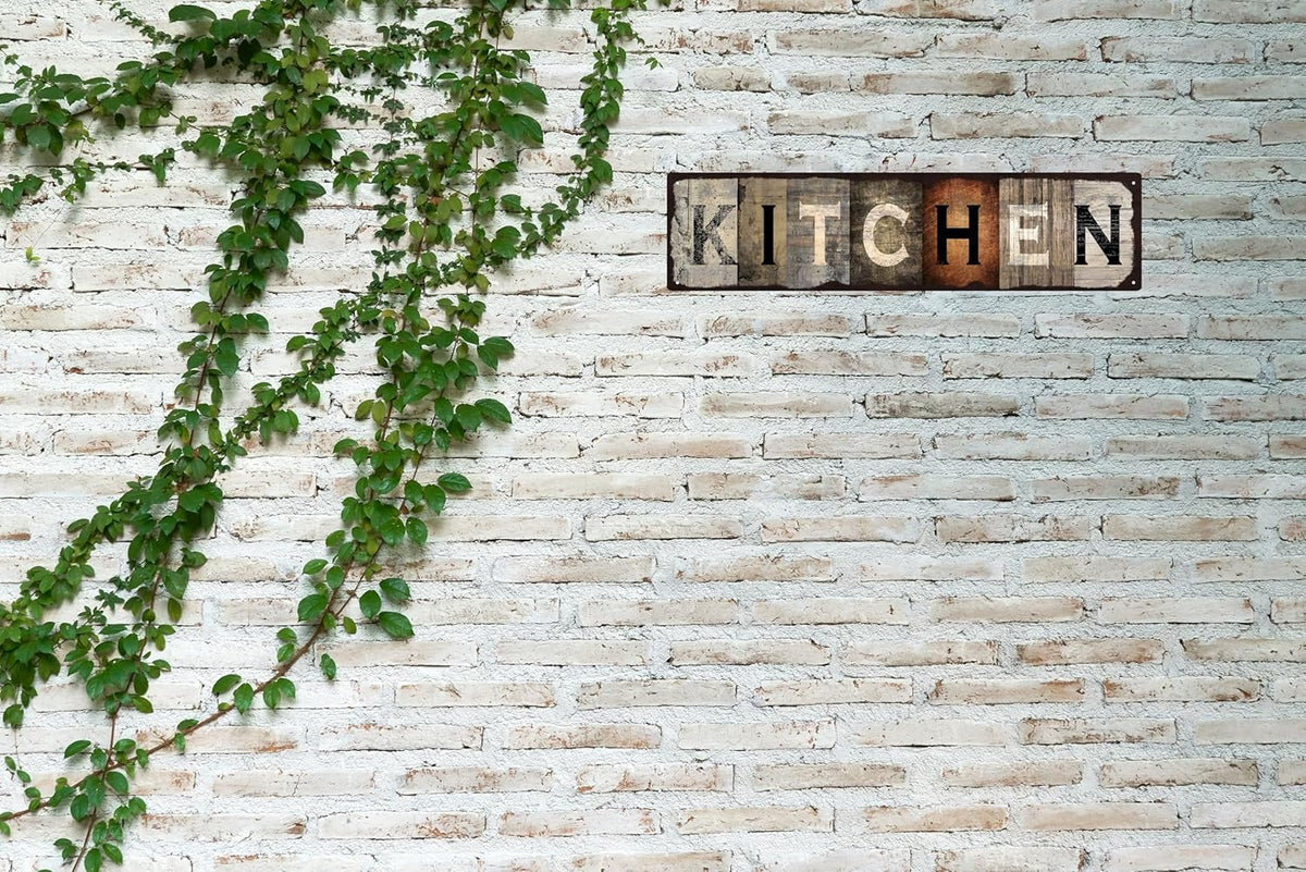 Vintage Tin Sign Retro Metal Kitchen Signs for Home Decor Stylish Wall Art Plaques Ideal Gift for Home Bathroom Kitchen and Gothic Wall Decor in Every Room 16x4in