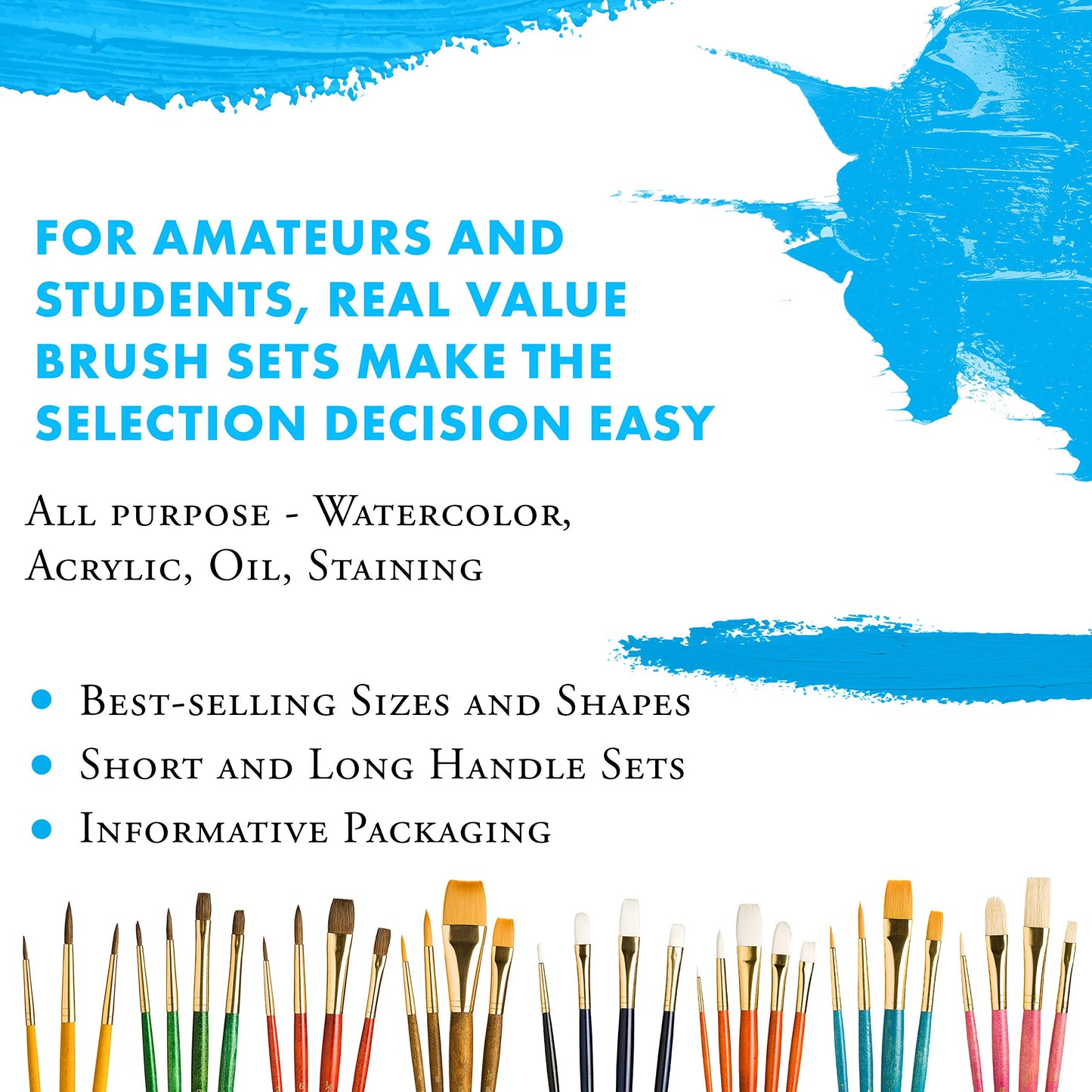 Brush Set 9153 6-Piece Syn Gold Taklon