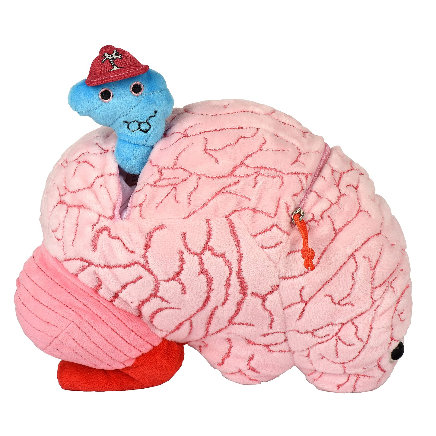 GIANTmicrobes Deluxe 9.5" Brain with Neuron Plush, Brain Model Anatomy, Psychology Gifts for Students, Medical Student Gift, Therapist Office Decor, Anatomy Models, Neuroscience Gifts, Neurology Gift