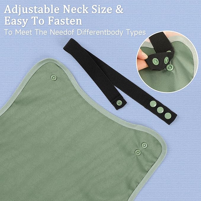 Adult Bibs-3 Pcs Washable Clothing Protector with Upgraded Crumb Catcher