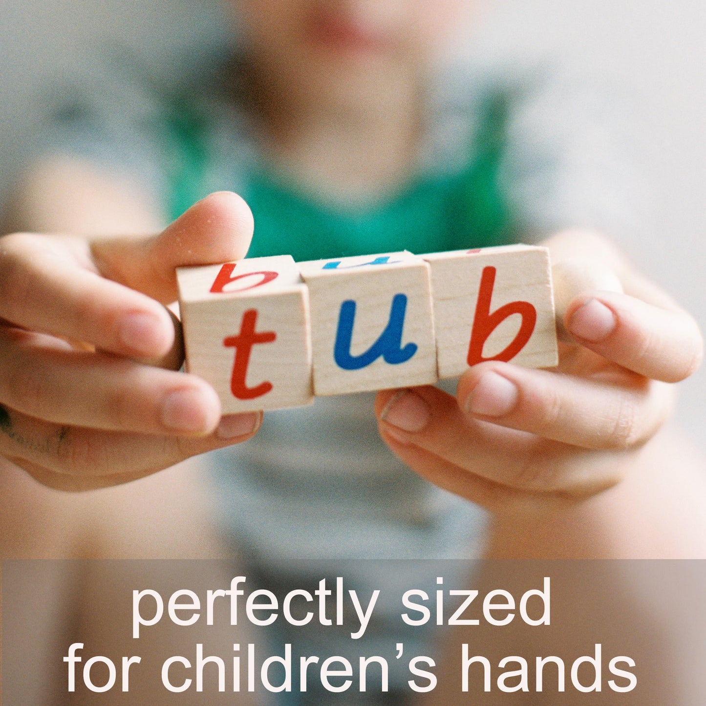 Quality Montessori Phonetic Reading Blocks for The Beginning Reader | Tangible Preschool Learning Material | Phonic Word Building Activity Toy