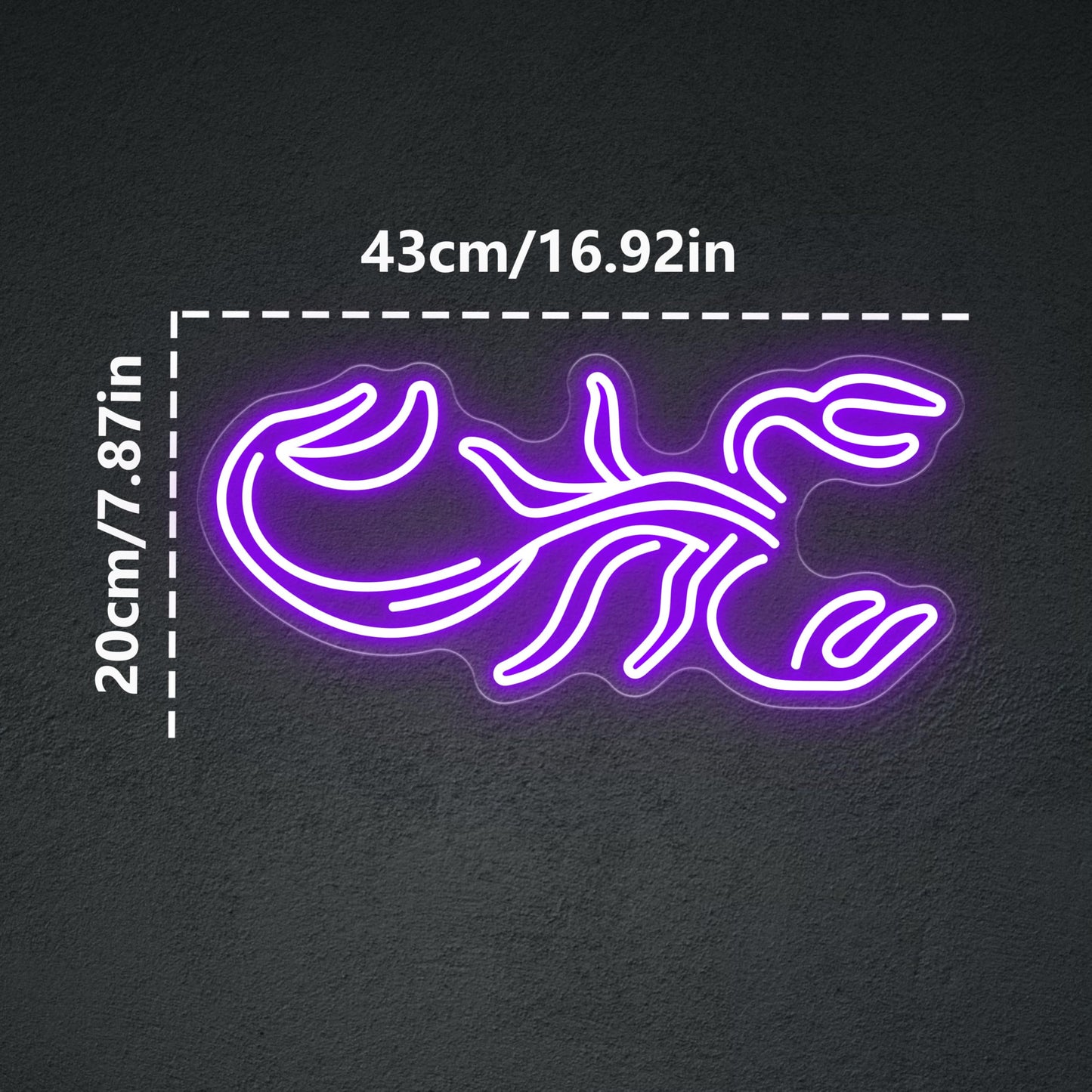 Scorpion LED Neon Sign Wall Art for Bedrooms, Gamer Rooms, Decor for Scorpios, Gift for Astrology Fans, Zodiac LED Sign, Purple Neon, Dimmable Neon Light, USB Powered Neon