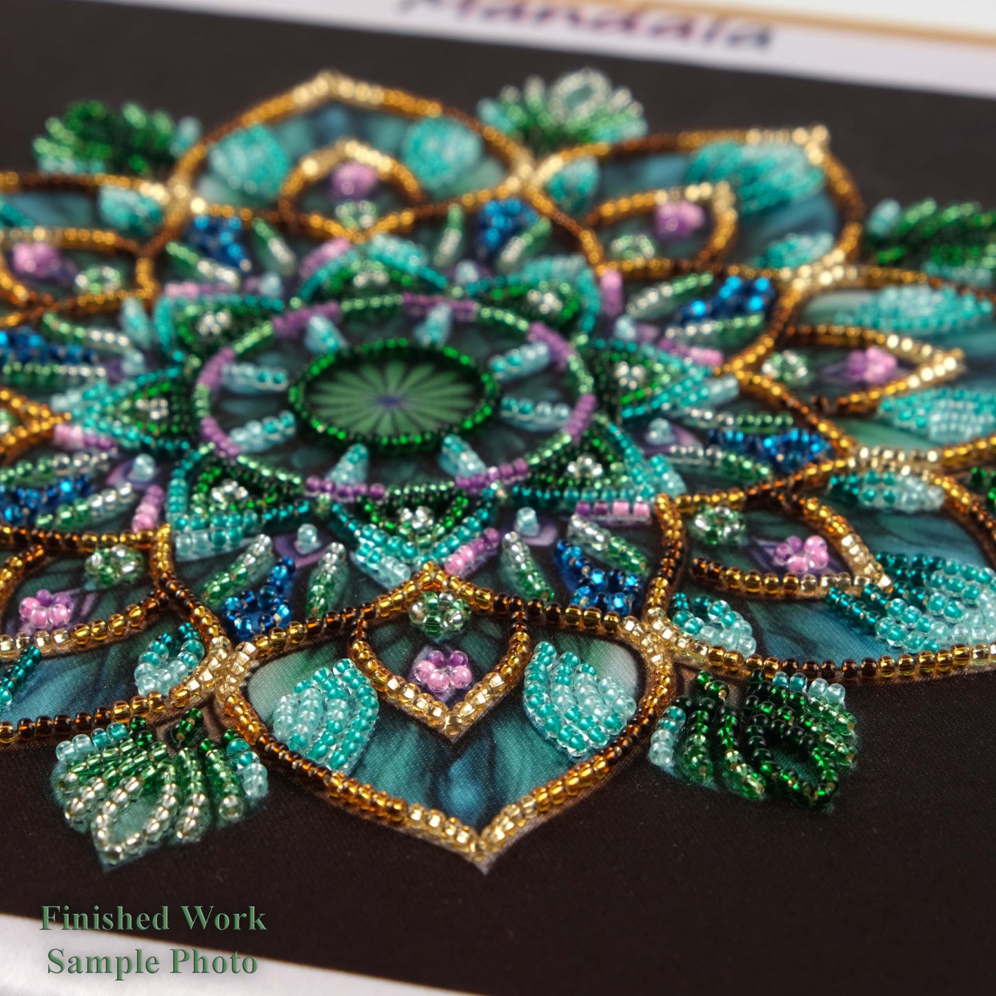 AllAboutEmbroideryUA Bead Embroidery kit Mandala AB-1001 Beaded Cross Stitch kit