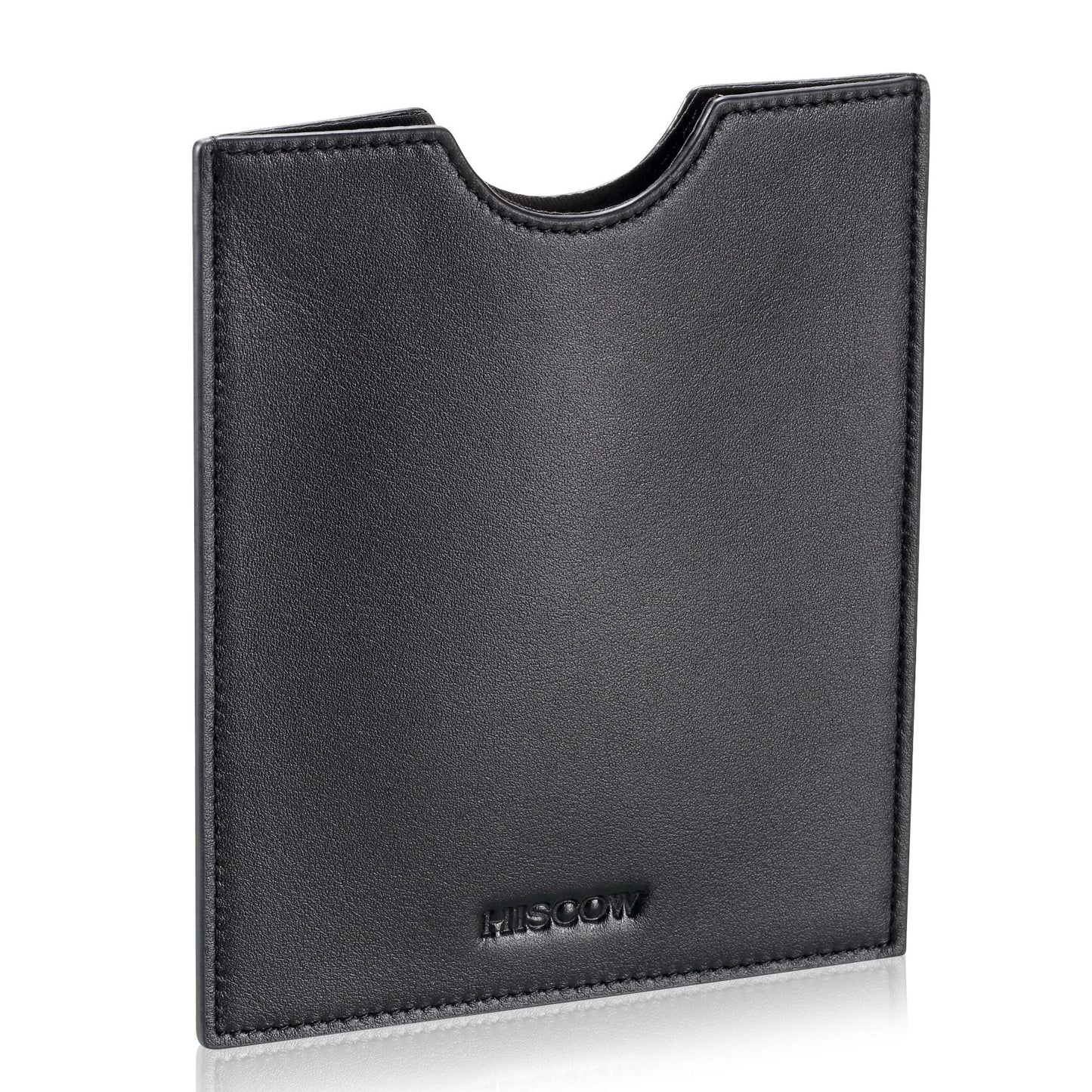 HISCOW Minimalist Passport Sleeve - Italian Calfskin (Black)