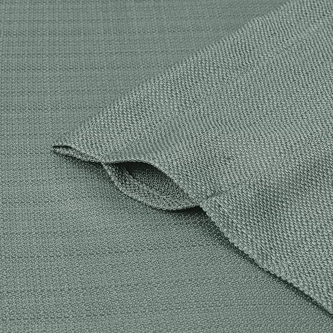 Chyhomenyc Sage Green Valance for Windows, Faux Linen Slub Textured Semi Sheer Small Window Valance Curtain for Kitchen Bathroom Cafe Laundry Basement, 30Wx14L inch, 2 Piece