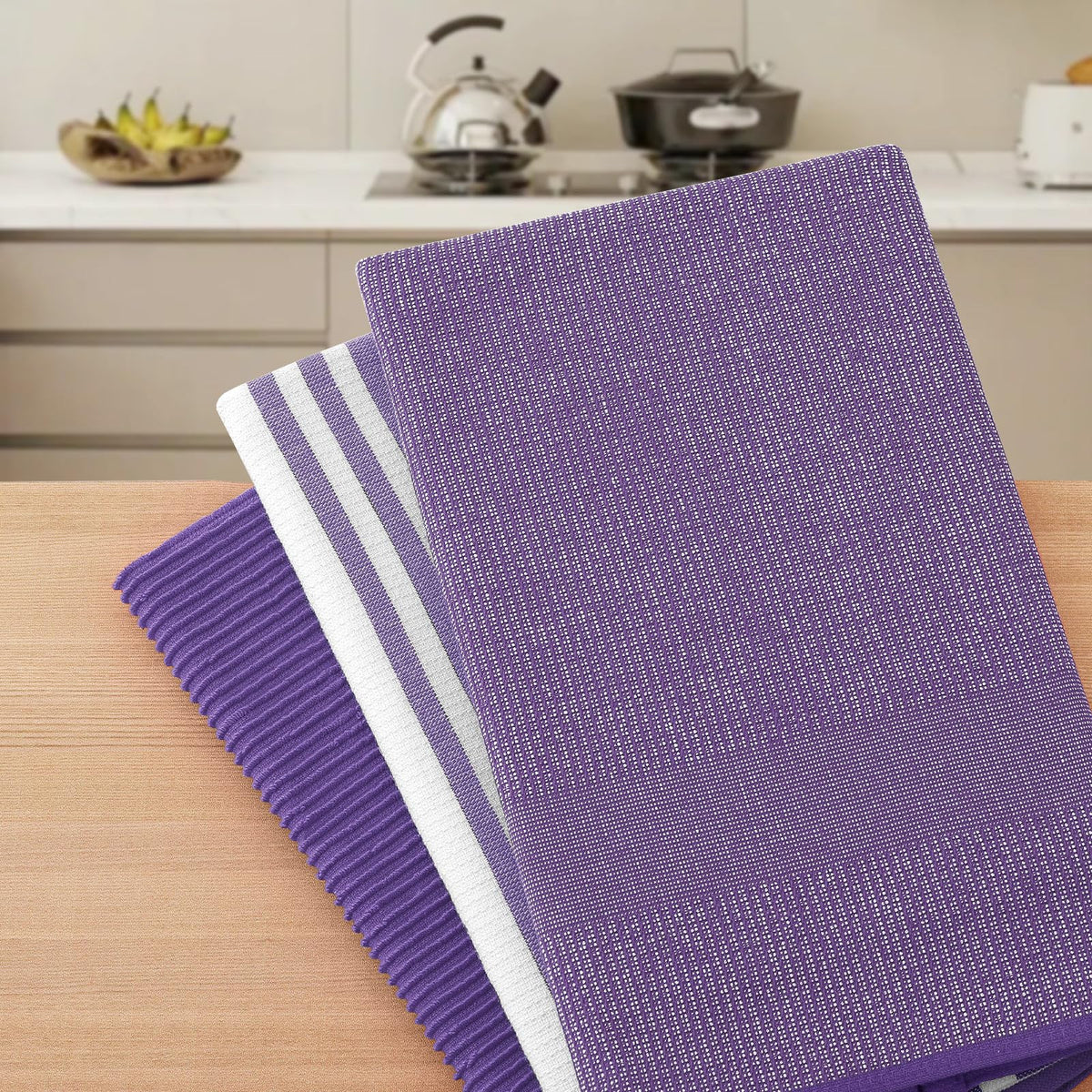 Cotton 380 GSM Premium Kitchen Towels (3 Count)