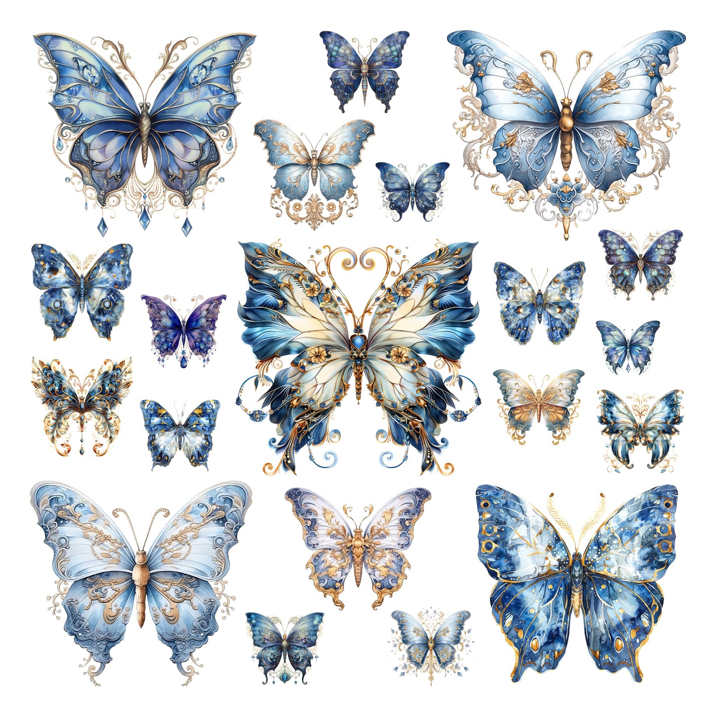 XERE 400 Pcs Butterflies Flora and Fauna Scrapbook Stickers Set for Scrapbooking and Journaling Notebooks, Junk Journal Supplies, Sketchbook, Bookmark Making, Planner Sticker
