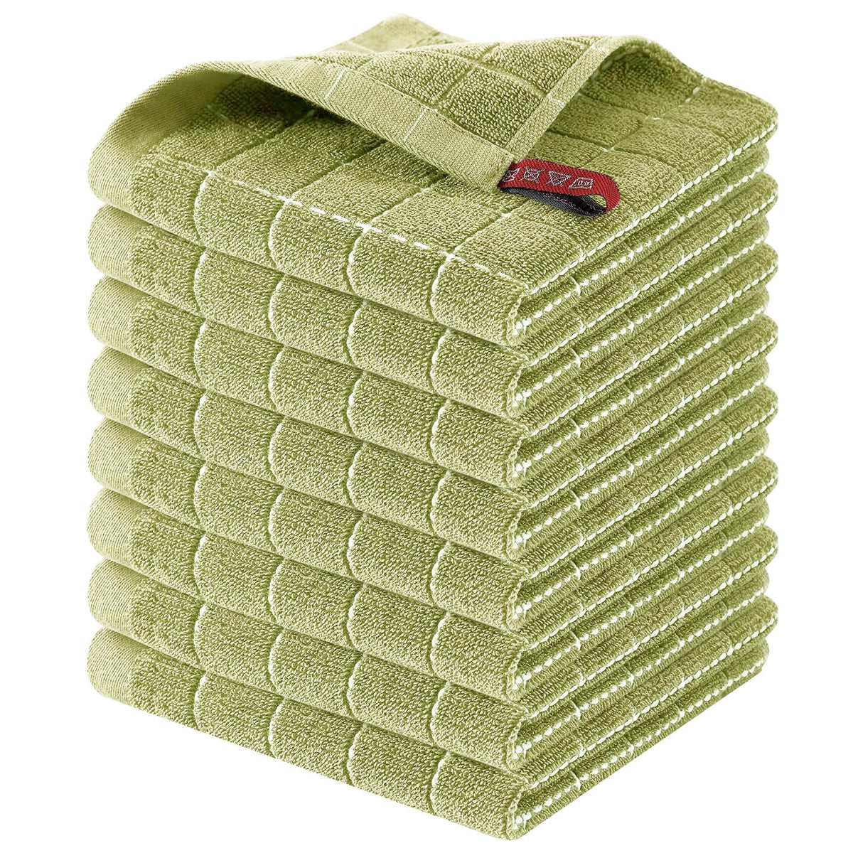 100% Cotton Terry Kitchen Dish Cloths (8 Count)
