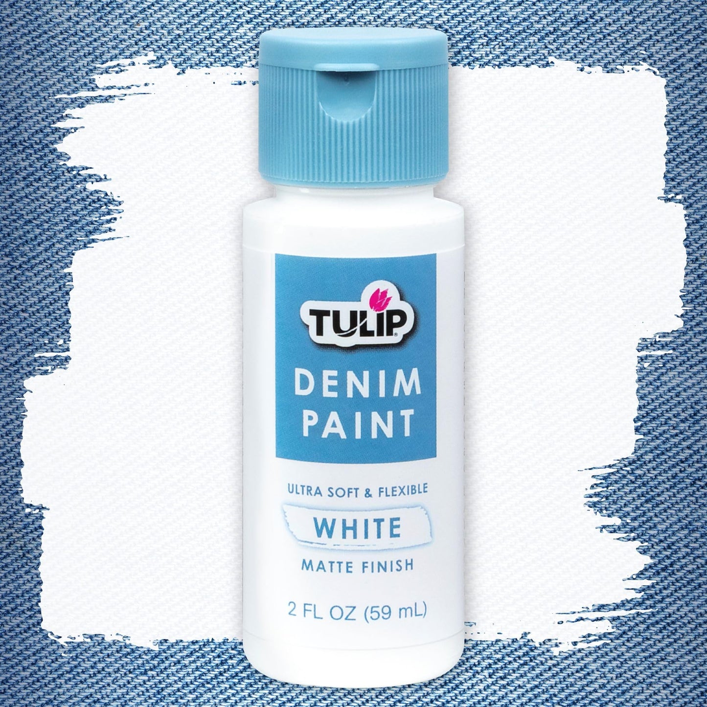 Tulip Denim Paint Stencil Kit, Permanent Paints, Beginner Friendly Craft Kit, Includes Stencils, Pouncers, Brush Tools and Easy Project Guide, 8 Pieces