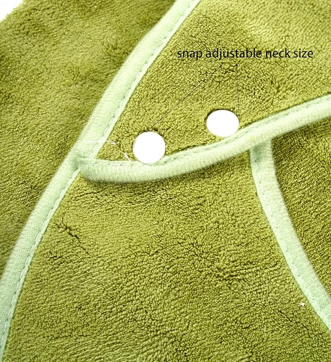 4 Pack Adult Bibs for Men and Women, Adult Bibs for Elderly,Towel bibs for Special Needs Adults