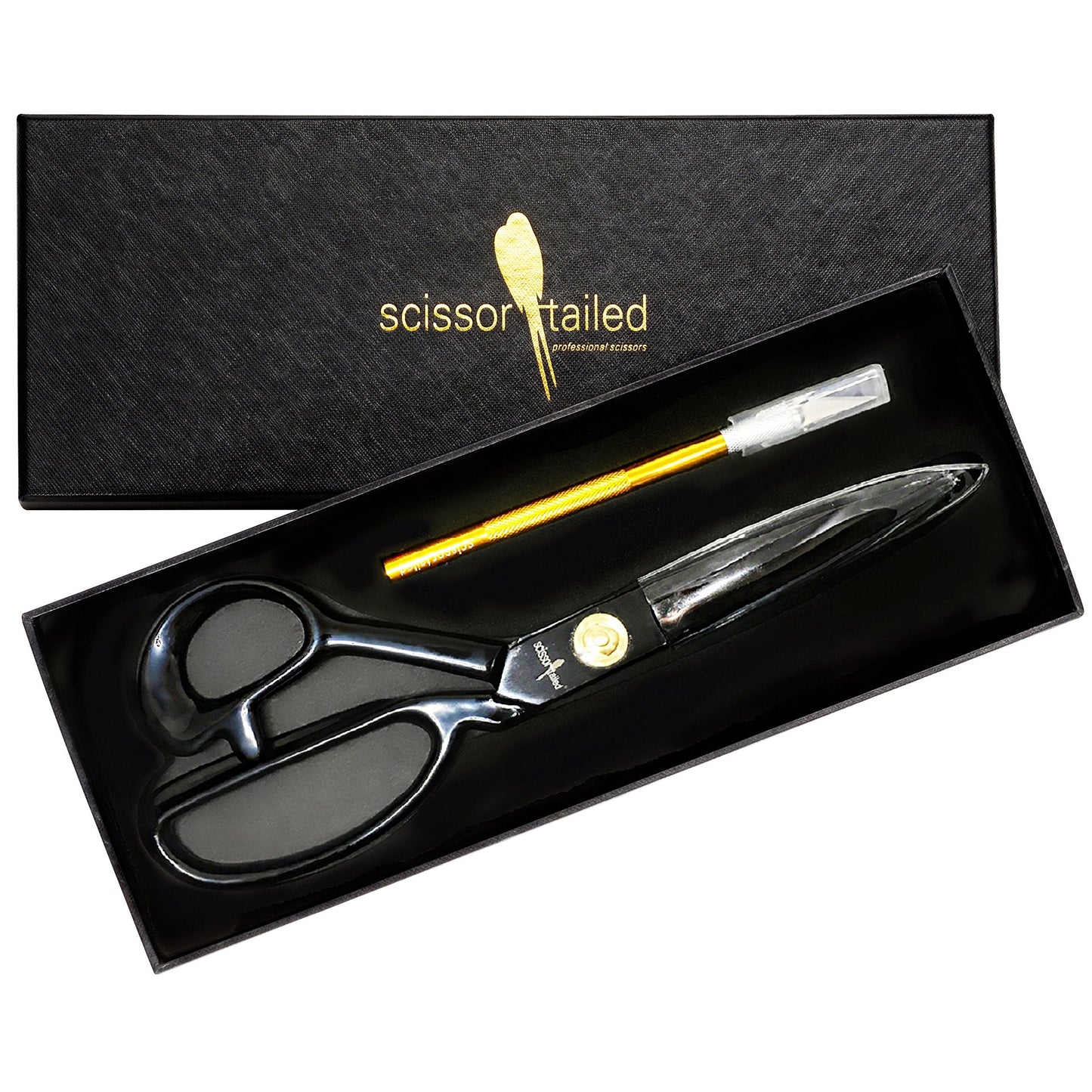 Professional Tailor Scissors 8 Inch for Cutting Fabric Heavy Duty Scissors for Leather Cutting Industrial Sharp Sewing Shears for Home Office Artists Dressmakers