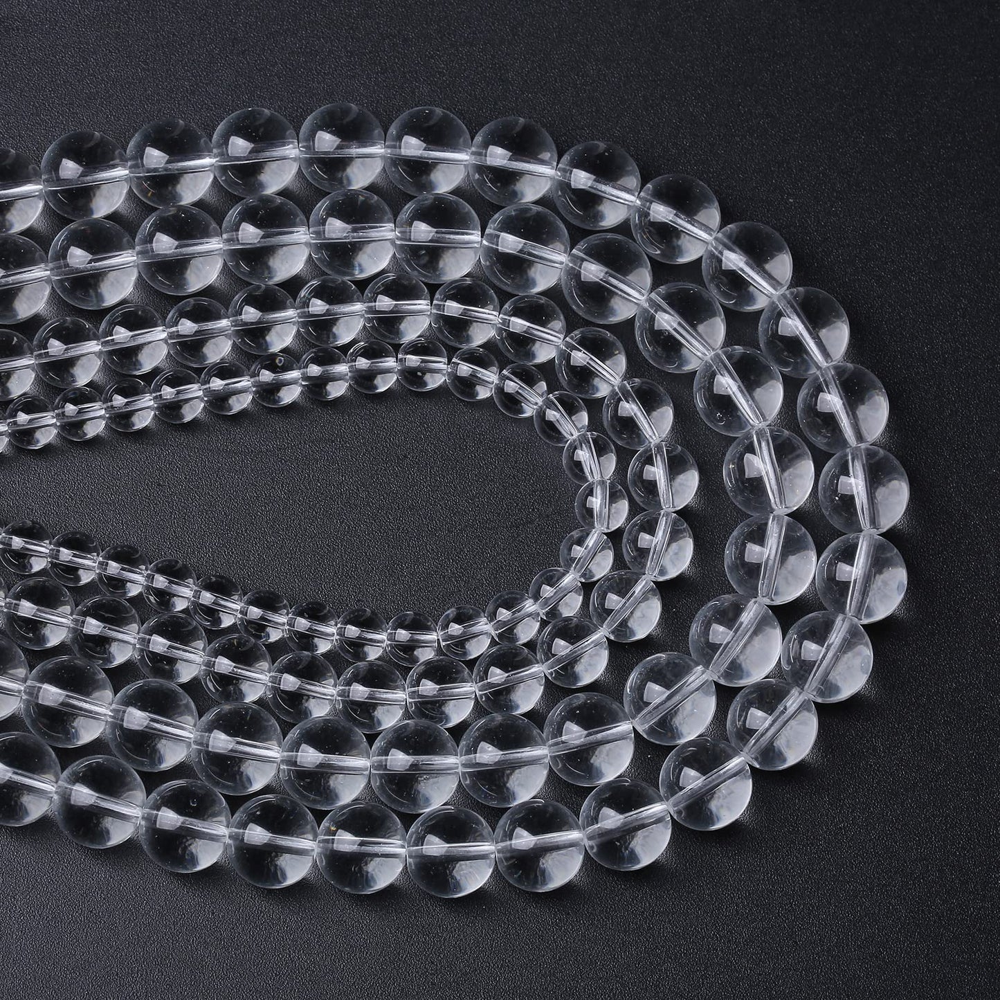 6MM 63PCS Clean Glass Spacer Loose Beads for Jewelry Making DIY Bracelet Necklace