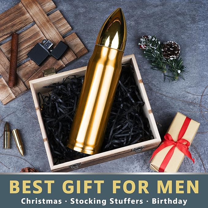 White Elephant Gift for Men Dad Him - 17oz Cool Stainless Steel Tumbler - Unique Christmas Day Hunting Birthday Xmas Mens Gifts for Him Boyfriend Husband - Stocking Stuffers Cup Mug Gifts for Men