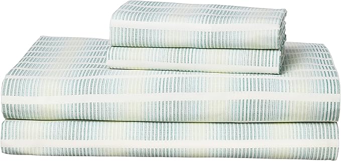 Tommy Bahama - Queen Sheets, Cotton Percale Bedding Set, Crisp & Cool, Stylish Bedding Set (Off The Grid Green, Queen)