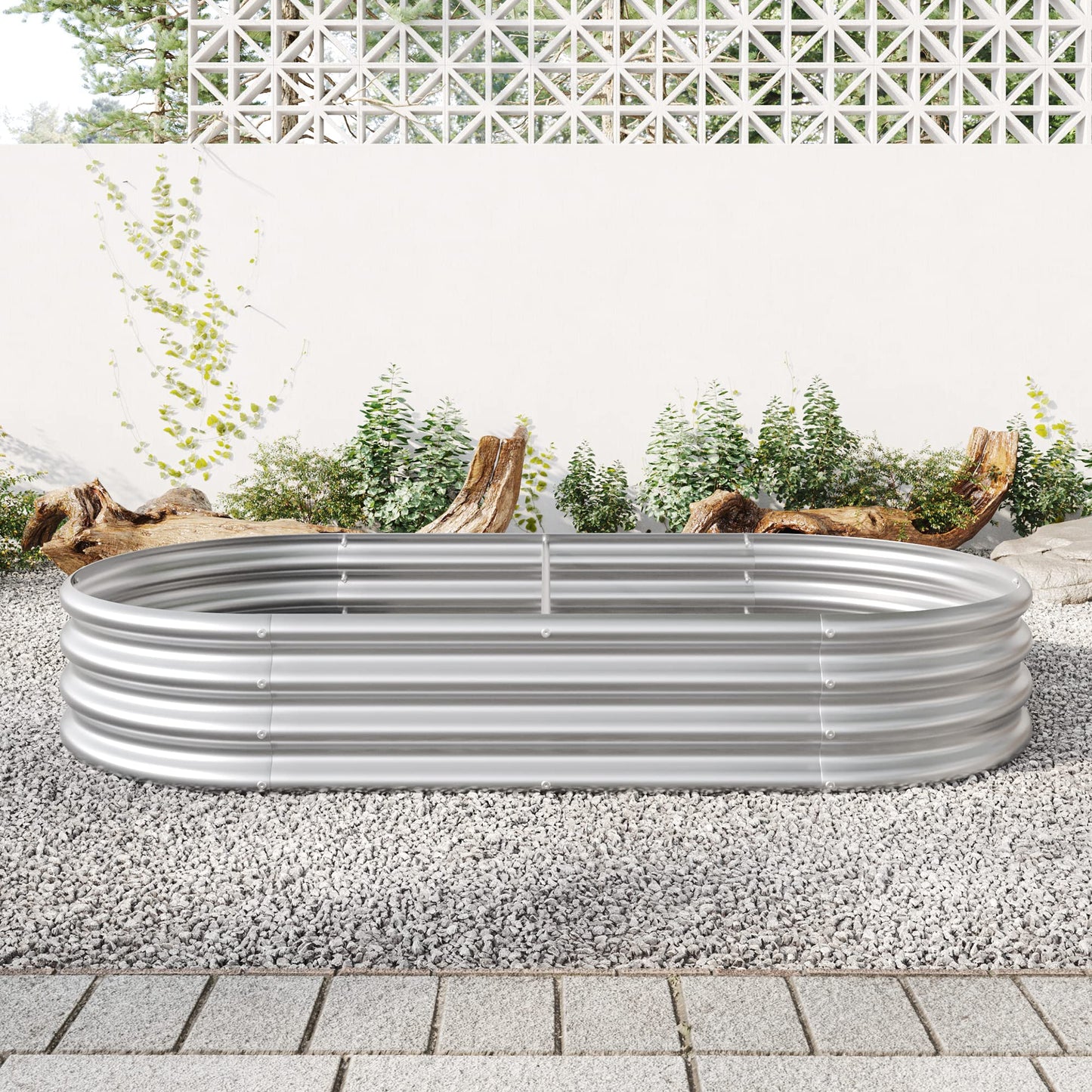 Galvanized Steel Raised Garden Bed 4x2x1ft (48"x24"x12") - Compact Planter Box Kit for Balcony Vegetables & Flowers | Small Space Design | Rust-Proof & 10-Min Assembly