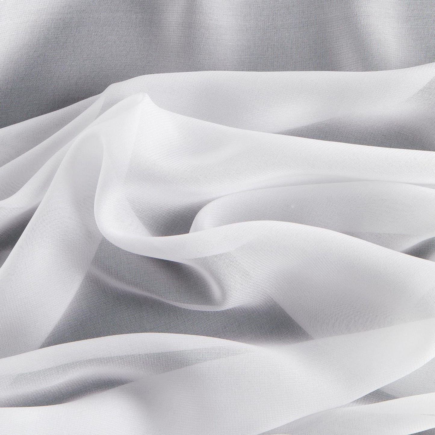 3 Yard White Chiffon Fabric by The Yard, 58 Inch Wide Elegant Sheer Chiffon Fabric for Wedding Costume Sewing Clothing Crafting Table Runner DIY Project
