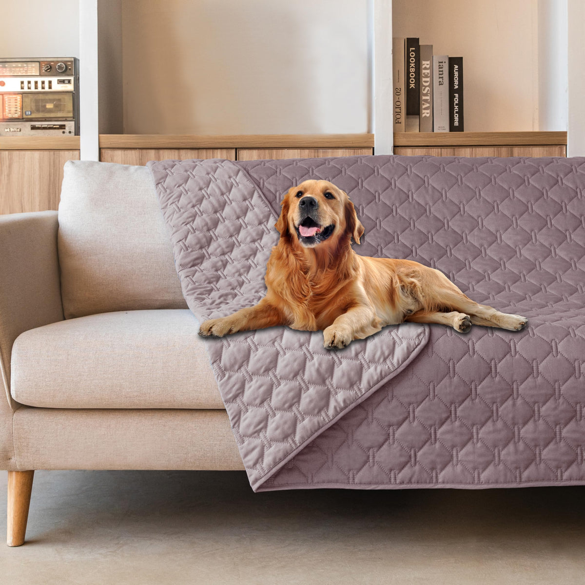 gogobunny Waterproof Dog Blankets for Large Dogs, Pet Bed Cover Breathable