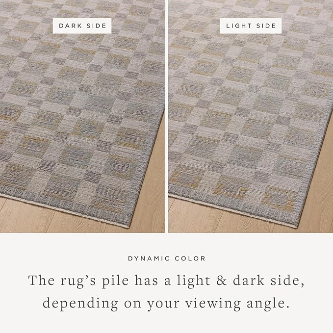 Loloi Amber Lewis Cali Collection CIL-07 Mist/Wheat 7'-10" x 10', .25" Pile Height, Area Rug