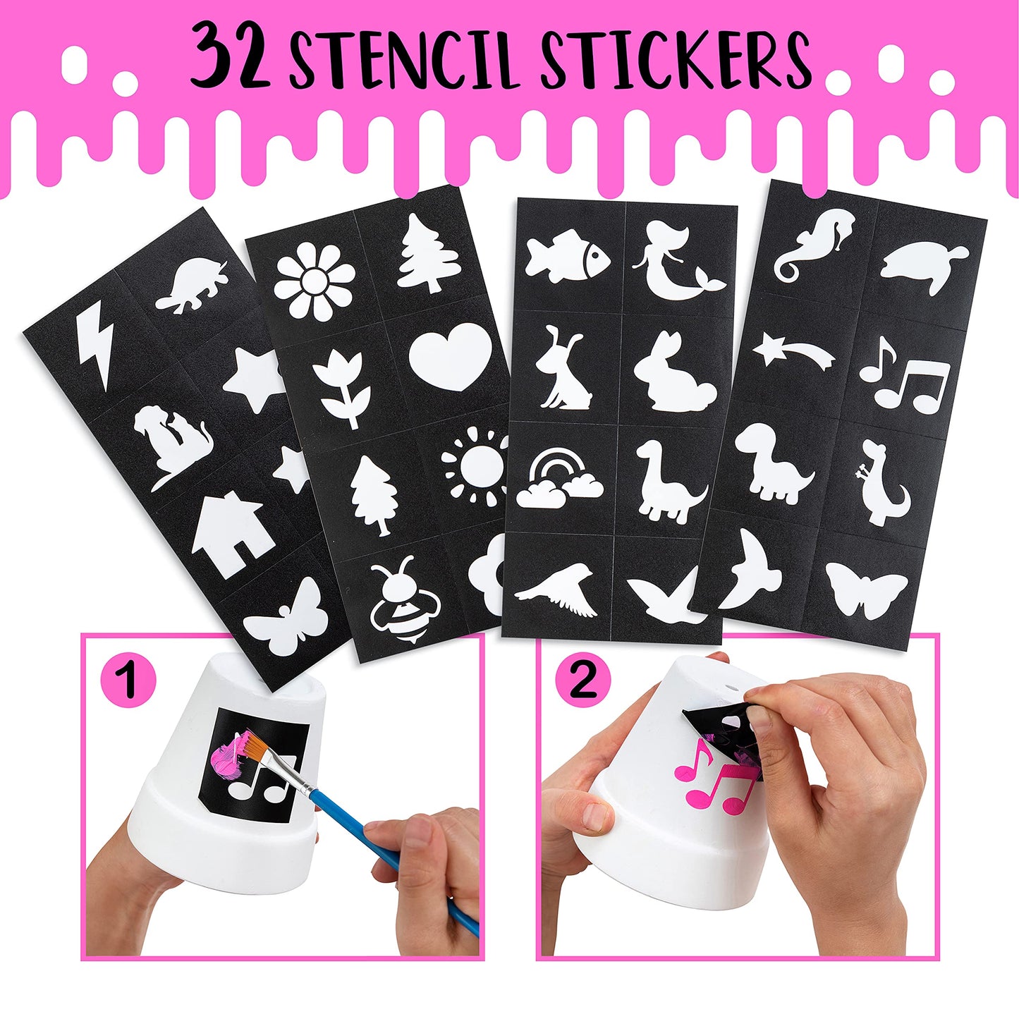 Make Your Own Wind Chime Craft Kit, 2-Pack – Large Bells, Stencils & Beads | DIY Arts and Crafts for Kids Ages 6–12 | Creative Gift for Boys and Girls