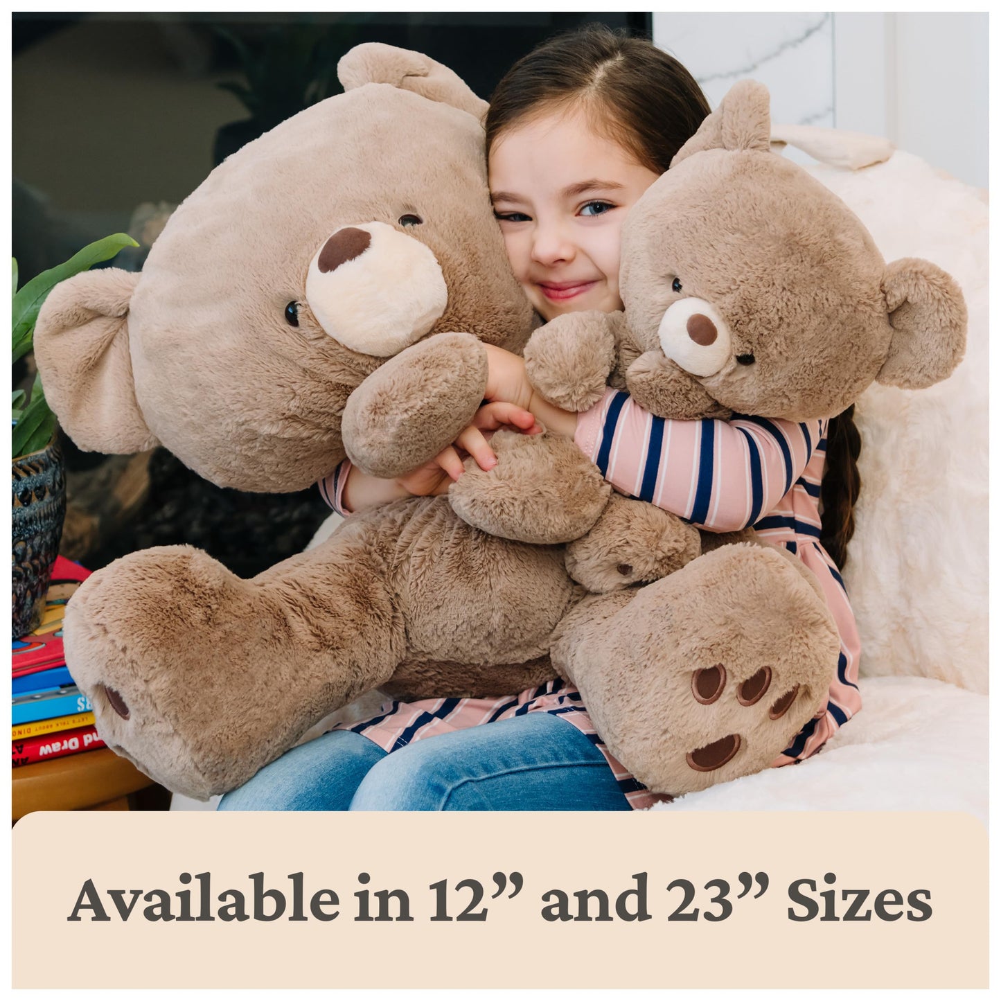 GUND Kai Teddy Bear, Premium Plush Toy Stuffed Animal for Ages 1 & Up, Taupe/Light Brown, 23"