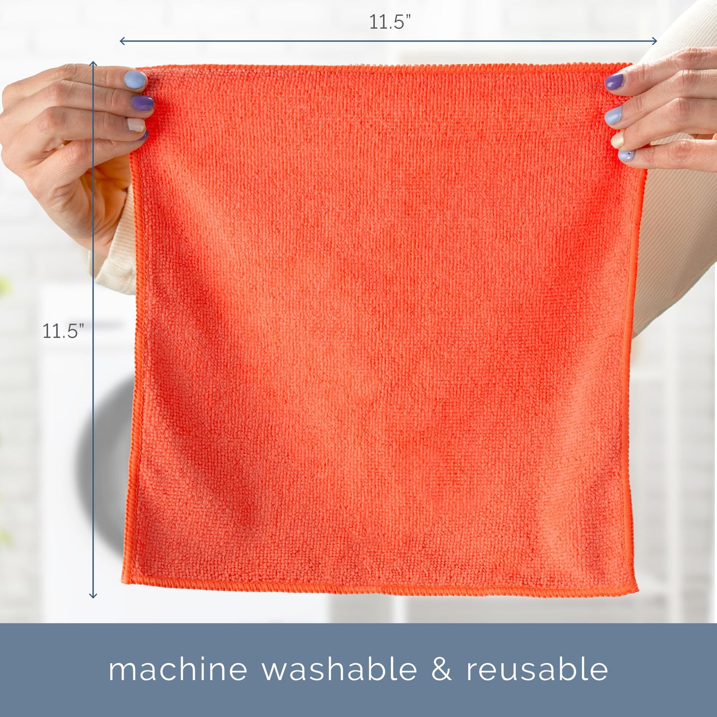 S&T INC. 50 Pack Microfiber Cleaning Cloth, Bulk Towels for Home, Reusable Microfiber Towels for Cars, Cleaning Rags, Assorted, 11.5 Inches x 11.5 Inches, 50 Count