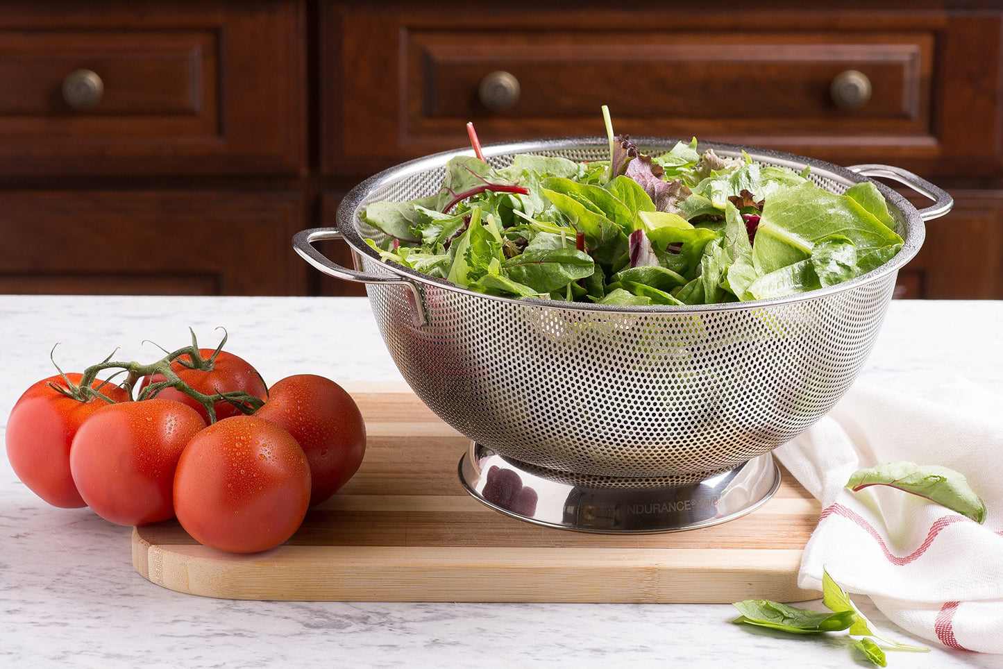 Bellemain 3 Qt Metal Colander with Handle | Pasta, Spaghetti, Berry, Fruit, Vegetable, Kitchen Food Strainer Basket | 18/8 Stainless Steel Colander Bowl | Pot Drainer for Cooking, Sifter Strainer