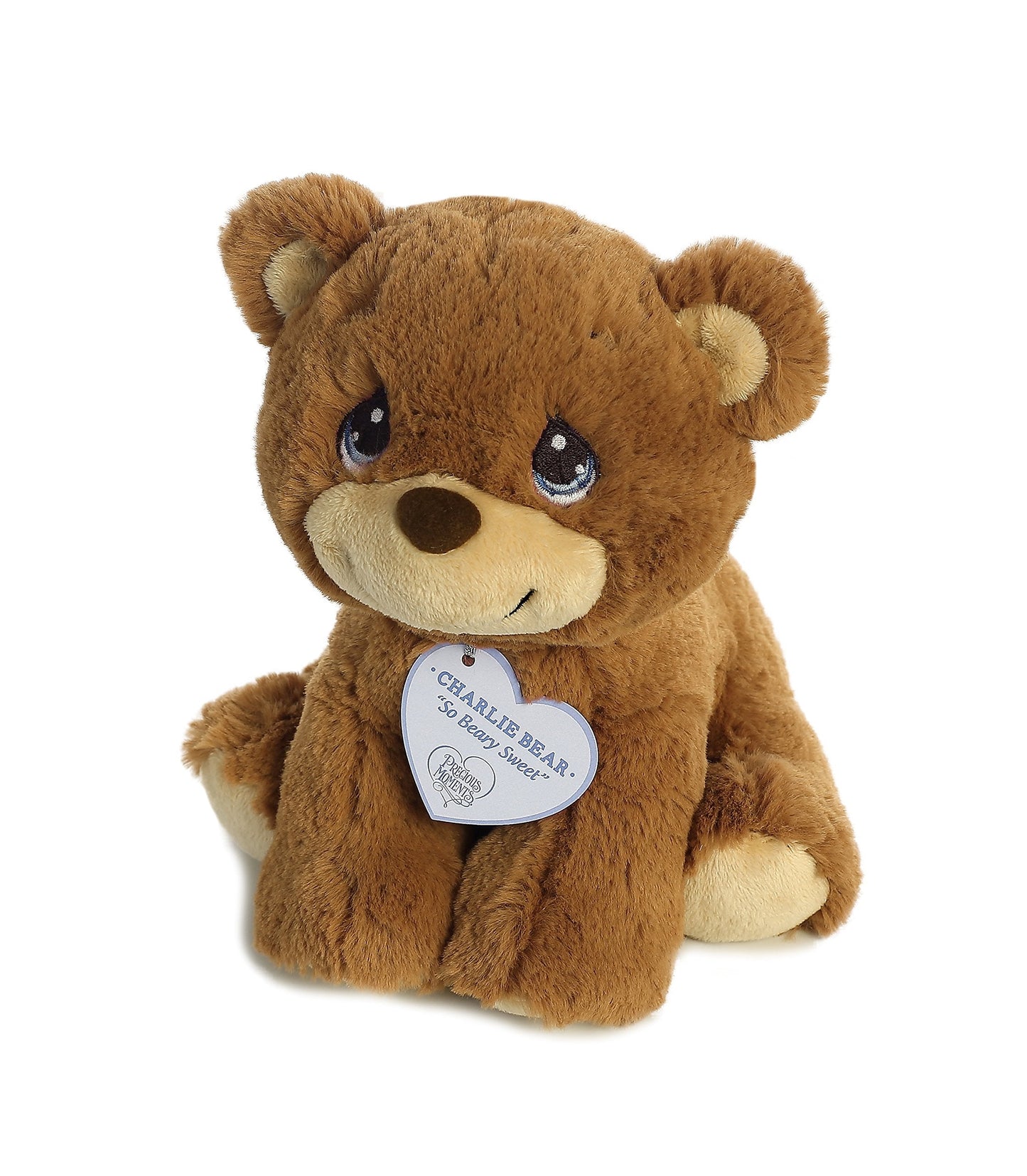 Aurora® Inspirational Precious Moments™ Charlie Bear Stuffed Animal - Cherished Memories - Enduring Comfort - Brown 8.5 Inches