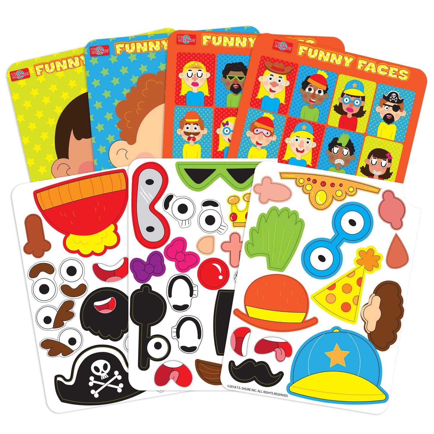 TS Shure by Bendon Create Funny Faces Magnetic Activity Tin with Illustrated Magnet Sheets and Playcard 50261