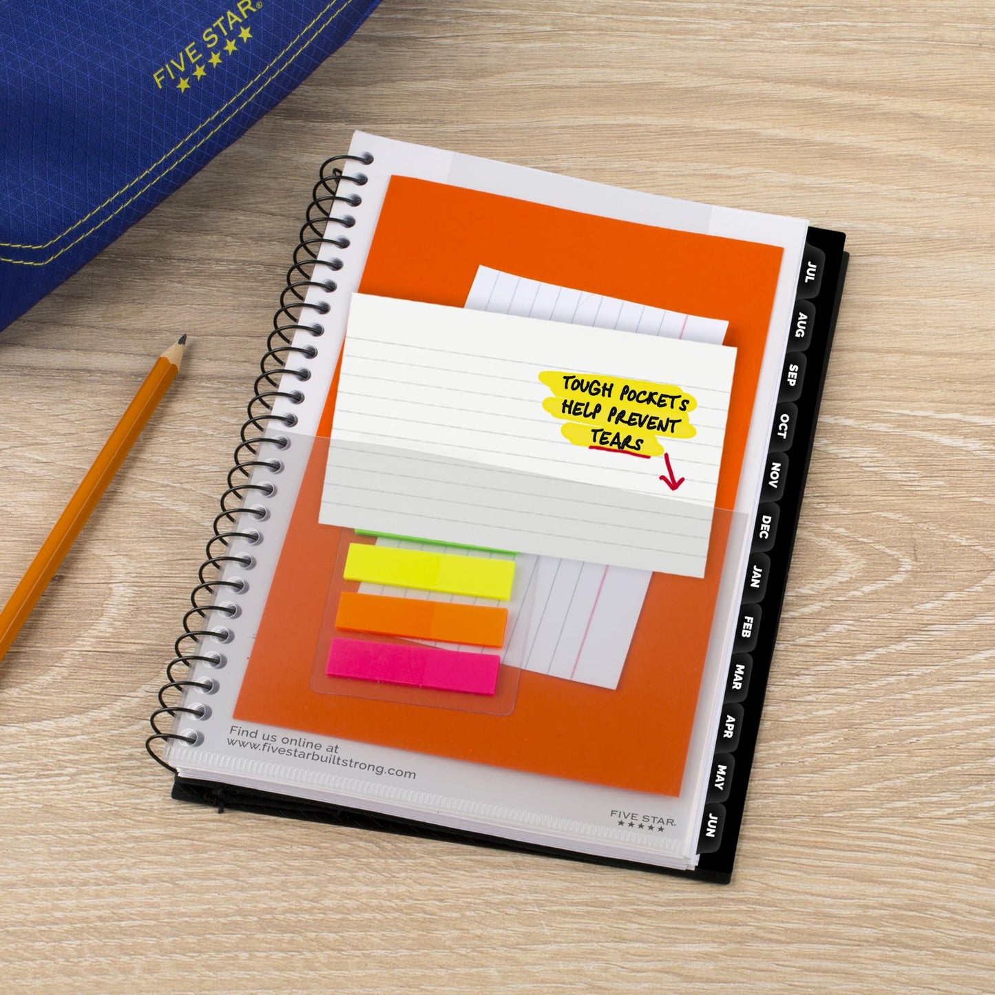 Five Star Planner 2026-2027 Weekly & Monthly Academic 12-Month July-June Advance Student Planner + Study App, 5-1/2" x 8-1/2", Black (CAW45905)