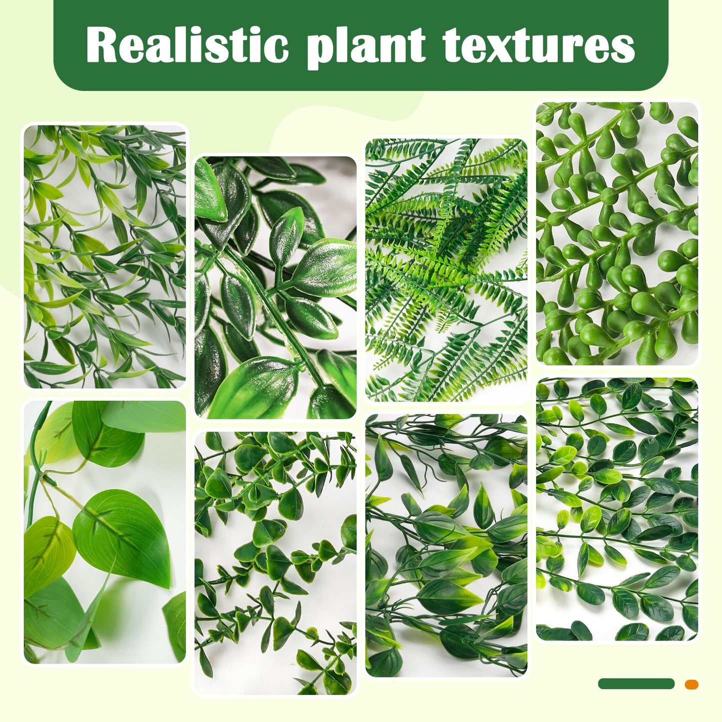Der Rose 8Pcs Fake Hanging Plants in Black Pots Artificial Ivy Vines Faux Eucalyptus Plants for Bathroom Bookshelf Wall Shelf Decor Indoor
