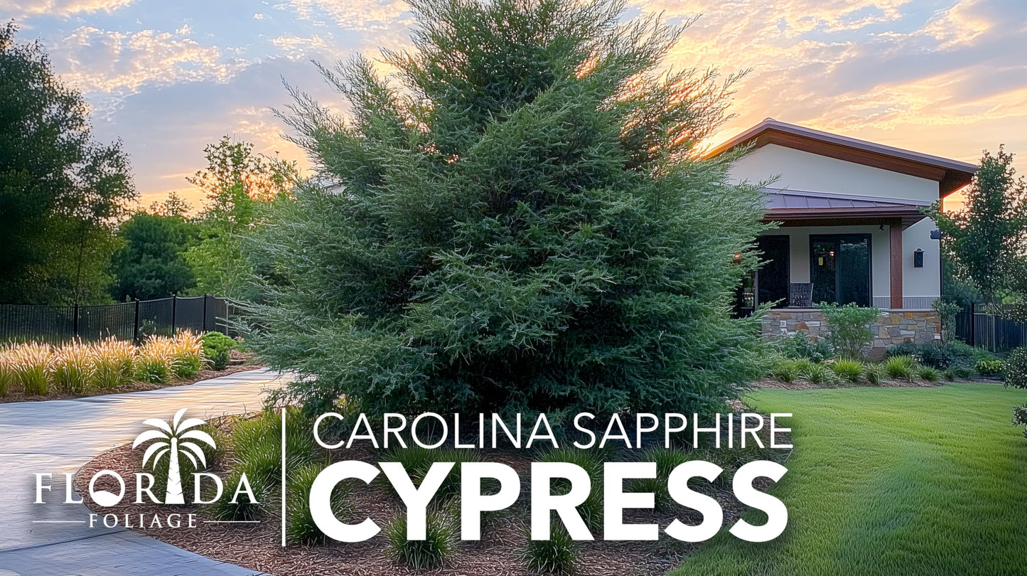 Carolina Sapphire | 10 Live Quart Size Plants | Cupressus arizonica 'Carolina Sapphire' | Fast-Growing Privacy Trees | Evergreen Landscape Screening Plants