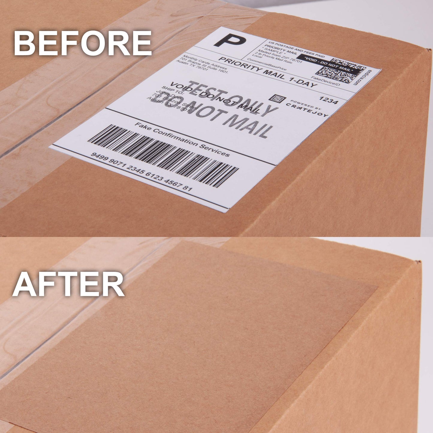 Kraft 4 X 6 Stickers 250 Labels for Packages, Cover Up Labels, Decoration and Crafts (1 Roll)