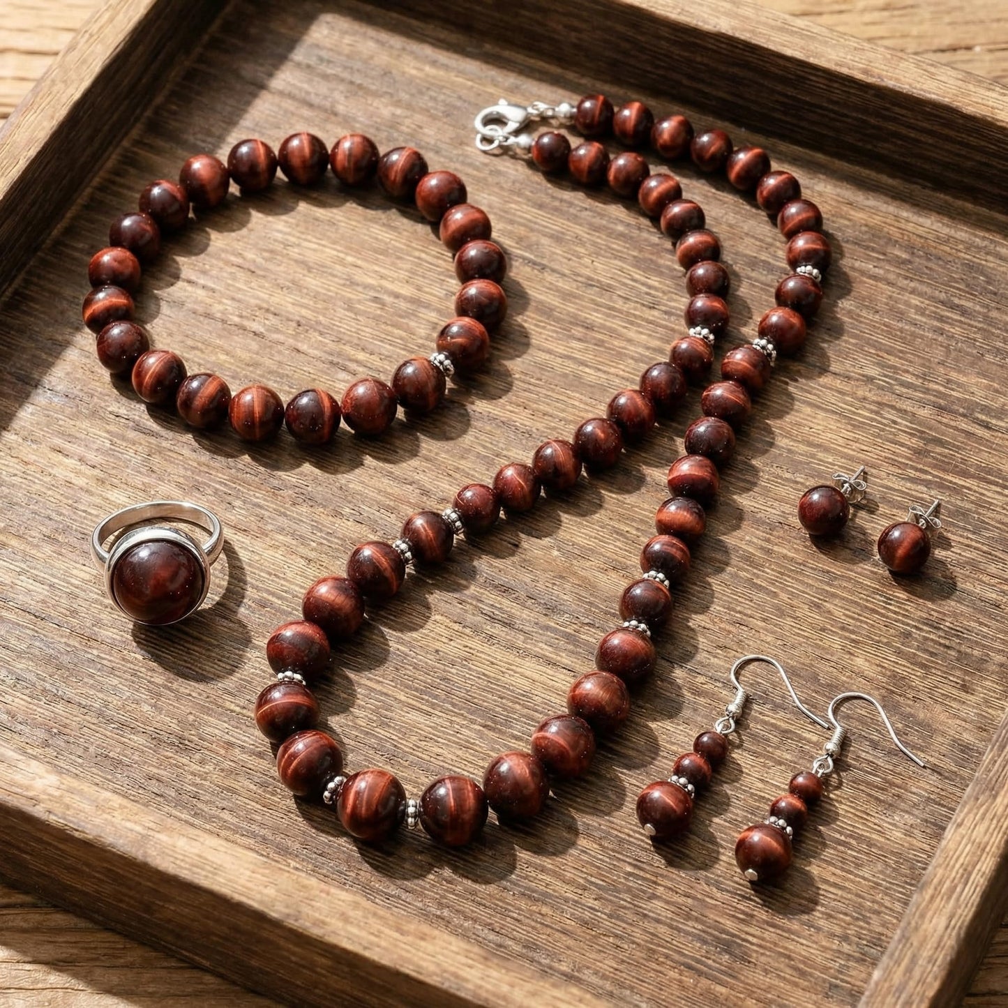 Yochus Natural Tiger Eye Beads, 60Pcs 6MM Onyx Agate Color Enhance Round Loose Beads Bulk, DIY Charm Smooth Gemstone Beads for Jewelry Making(4mm 8mm 10mm 12mm Beads)