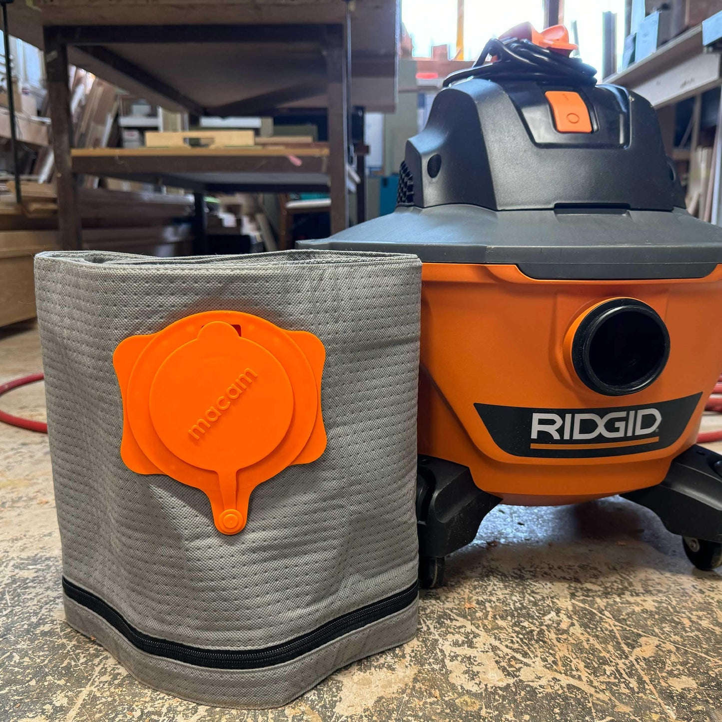 Macam Reusable Dust Bag Compatible with Ridgid and Craftsman Shop-vacs - 1 Pack Vacuum Bag, Filter Bag, 6-16 Gallons capacity (6-9 Gallons)